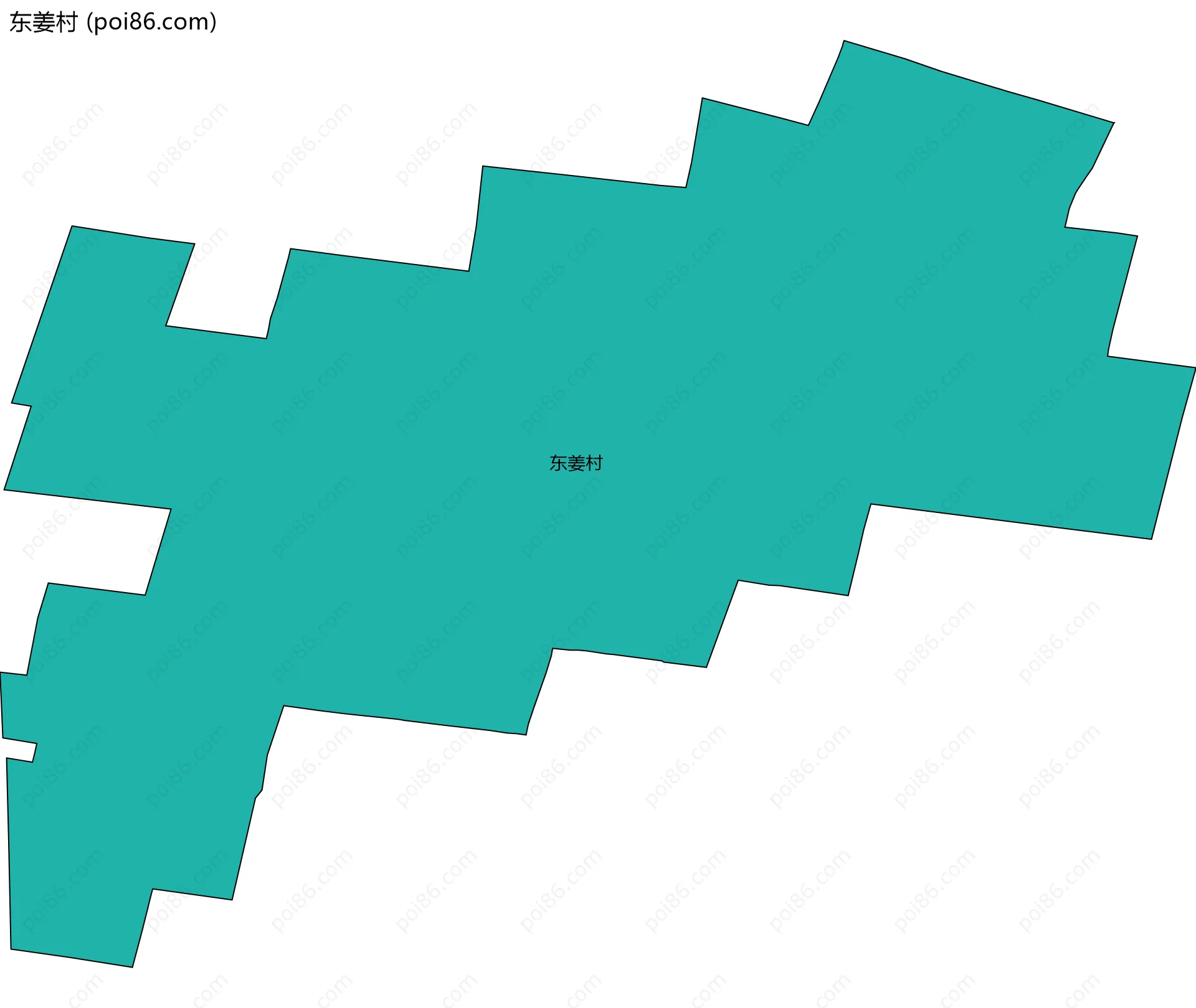 东姜村边界地图