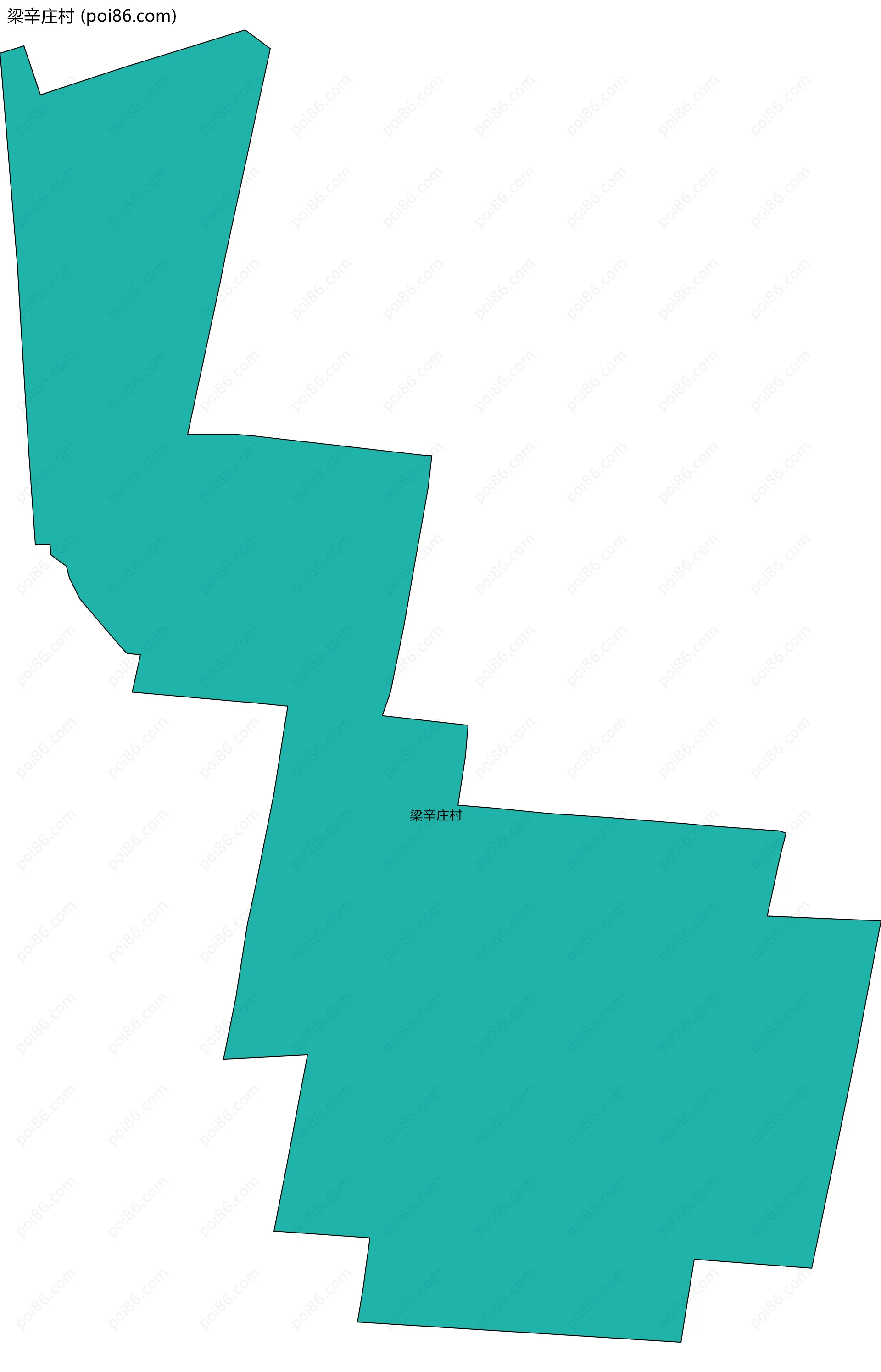 梁辛庄村边界地图