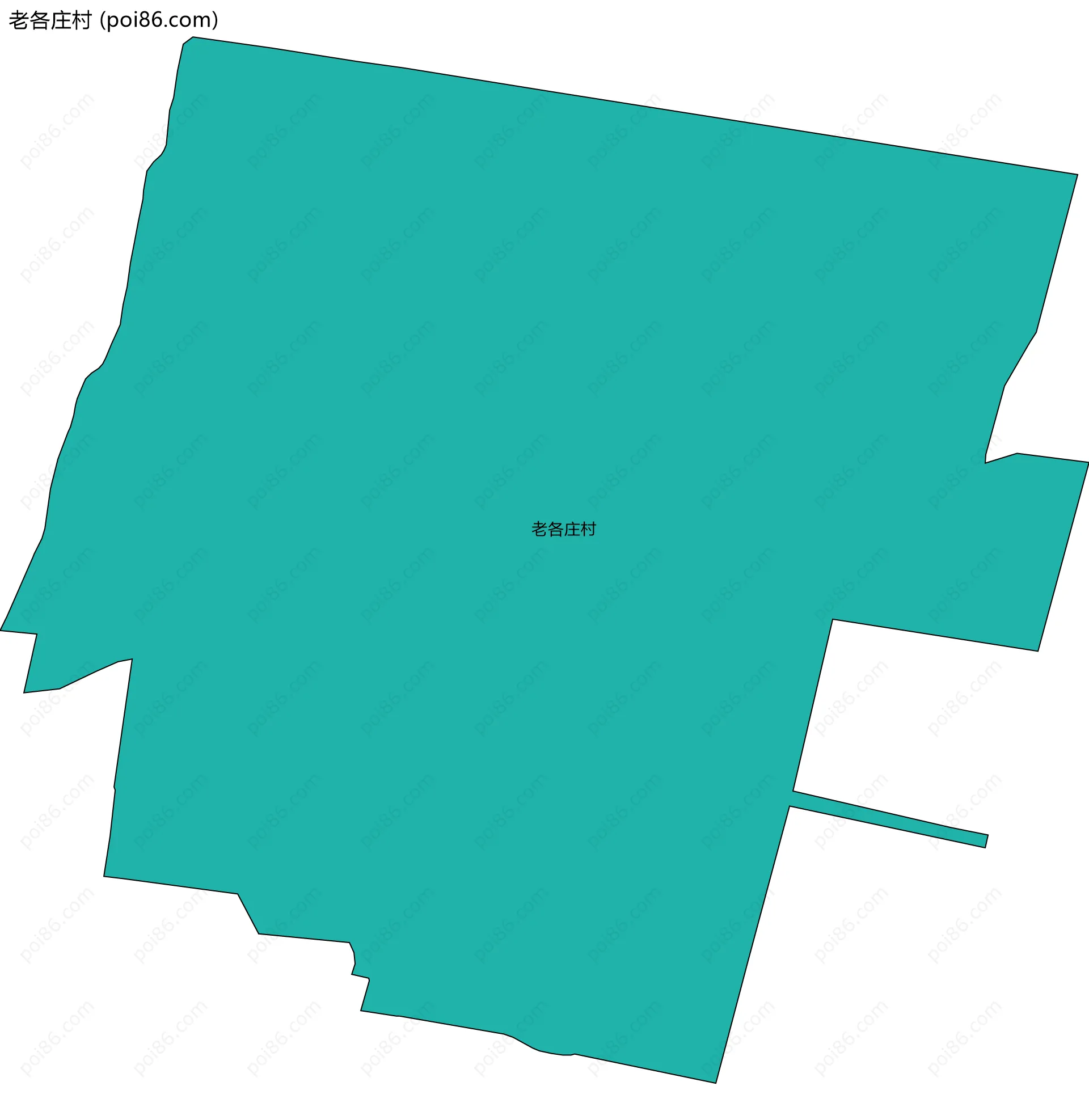 老各庄村边界地图