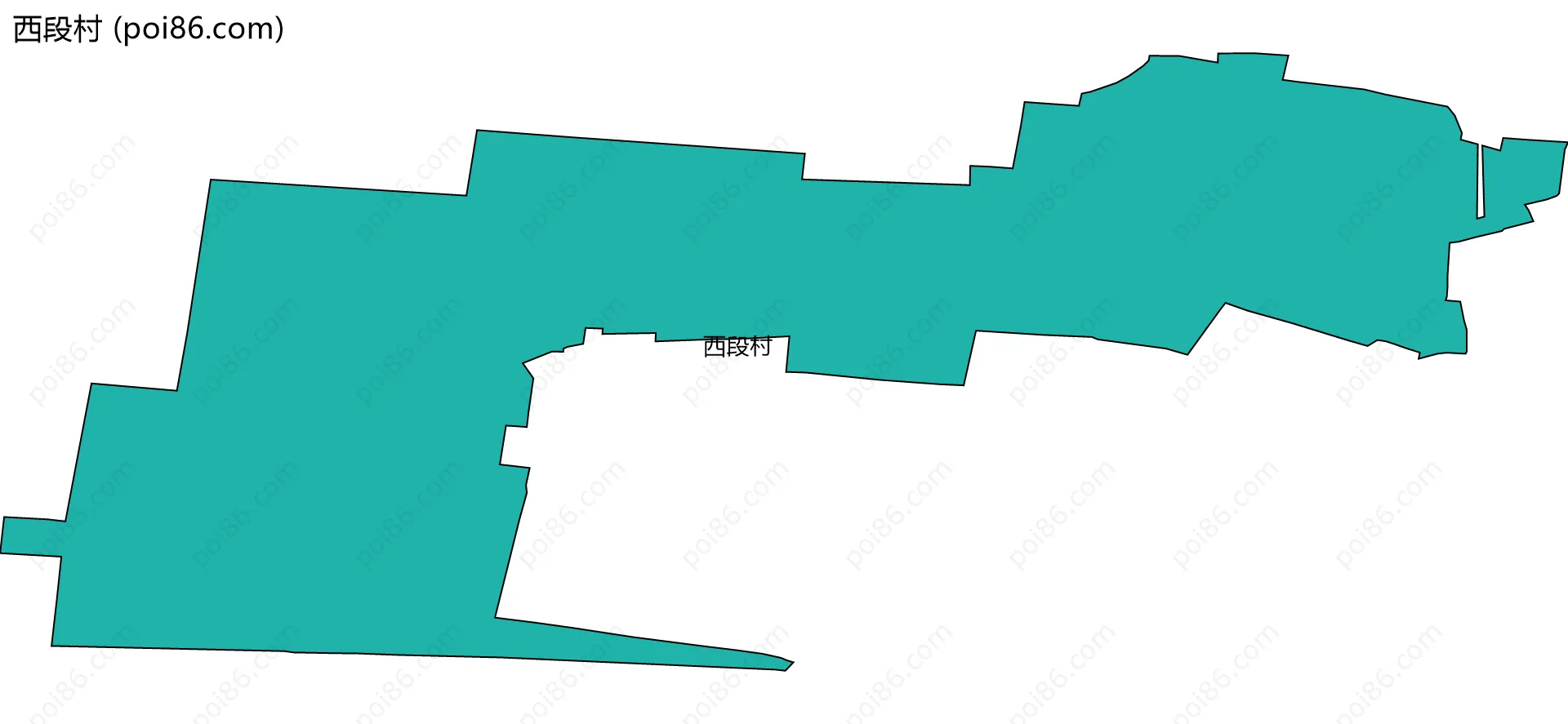西段村边界地图