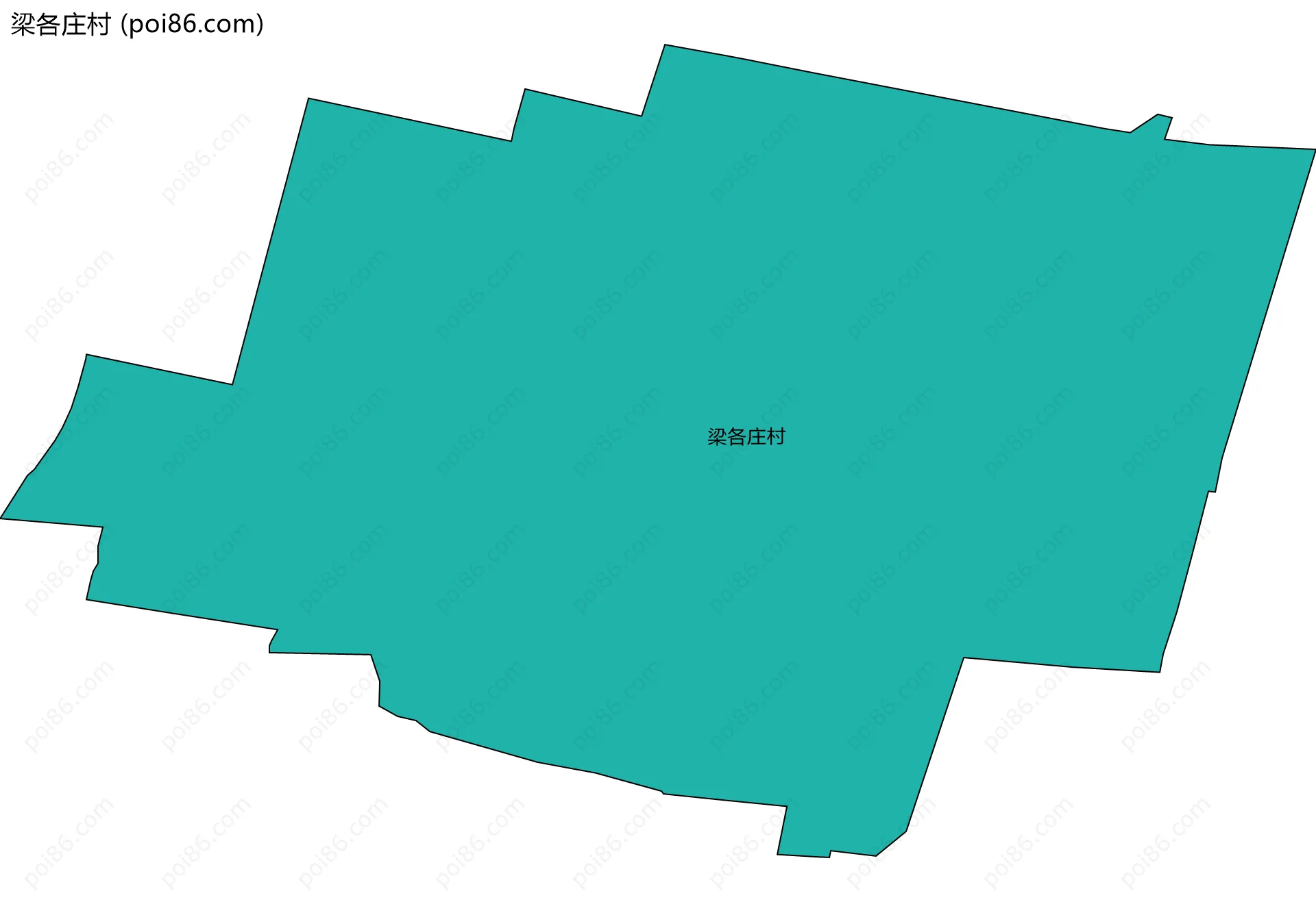 梁各庄村边界地图