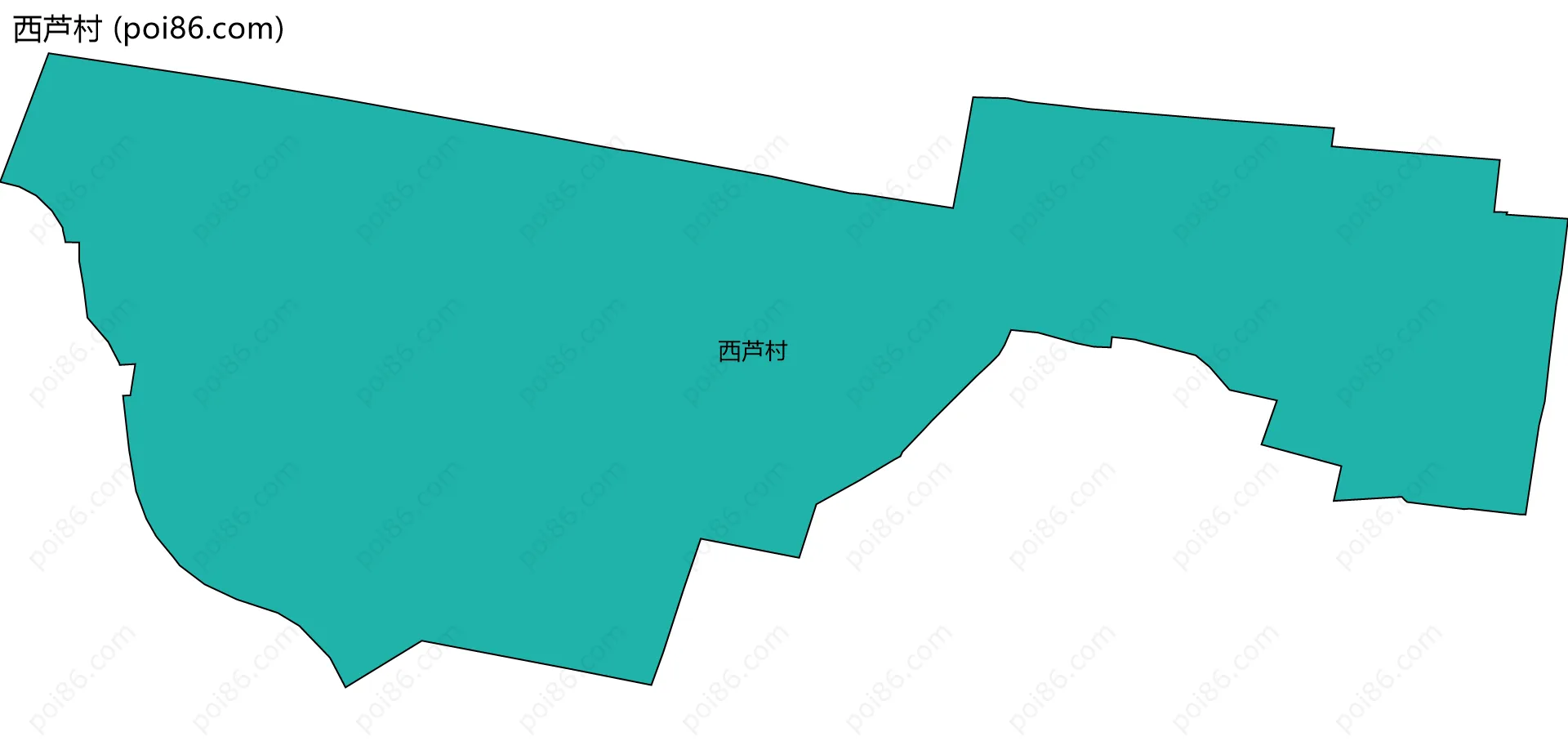 西芦村边界地图