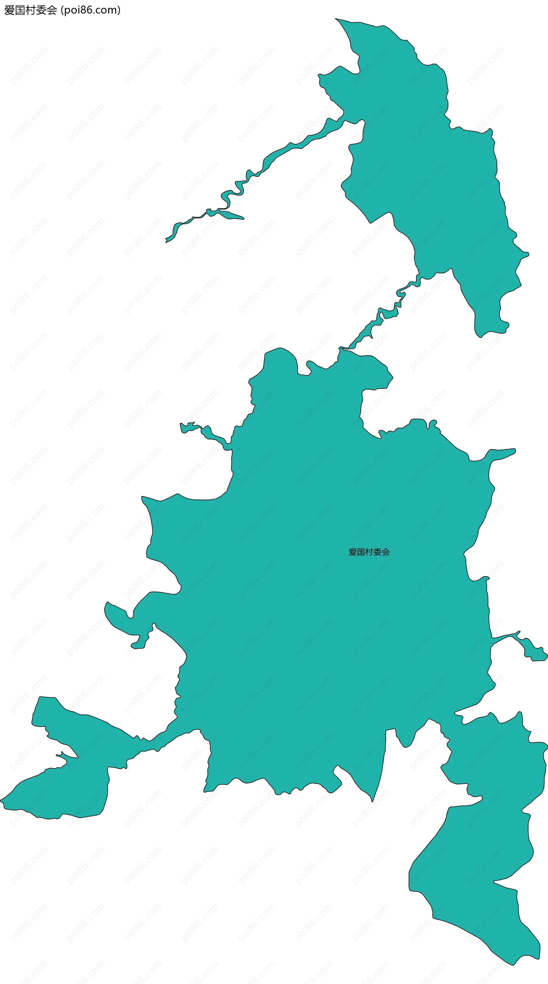 爱国村委会边界地图