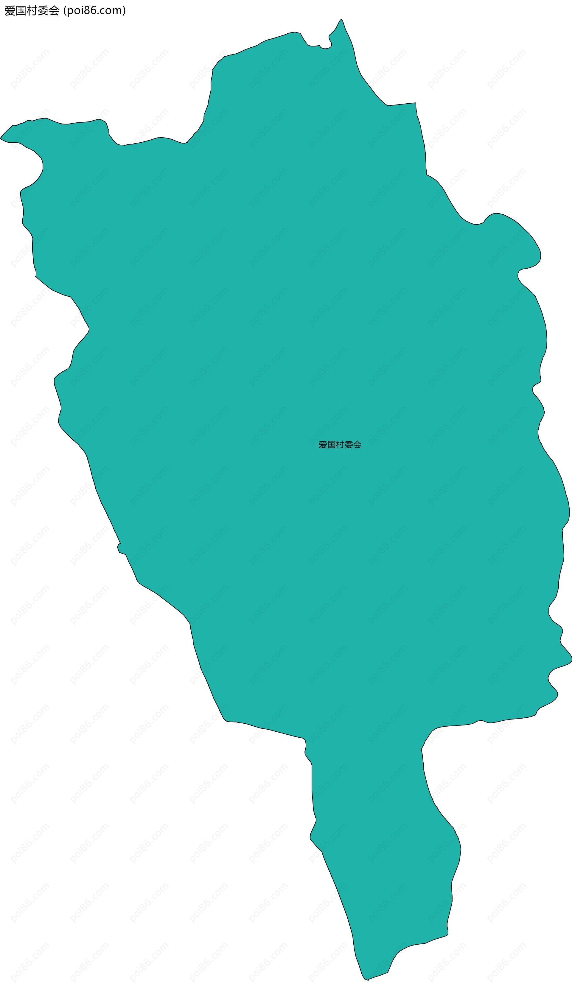 爱国村委会边界地图