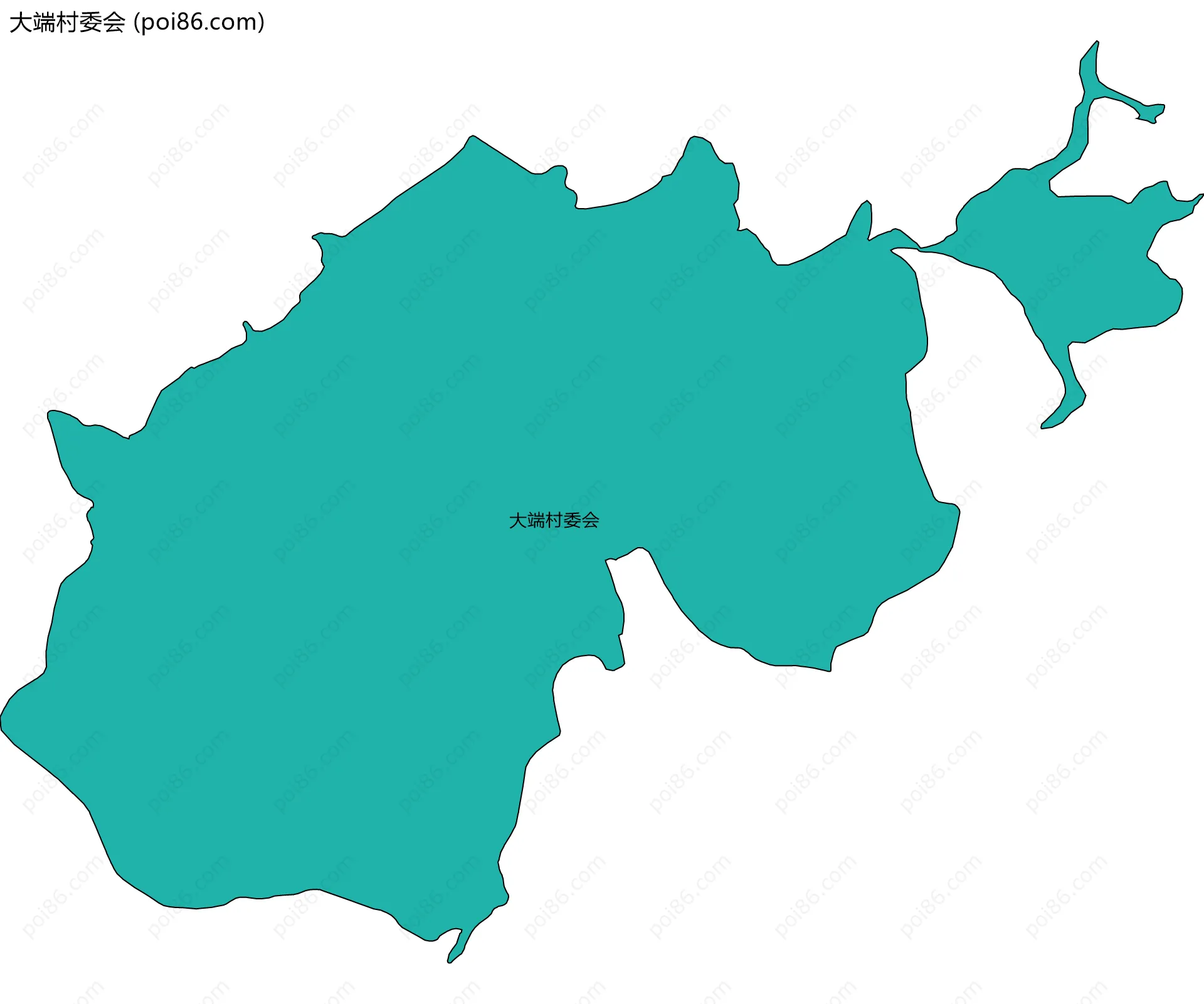 大端村委会边界地图