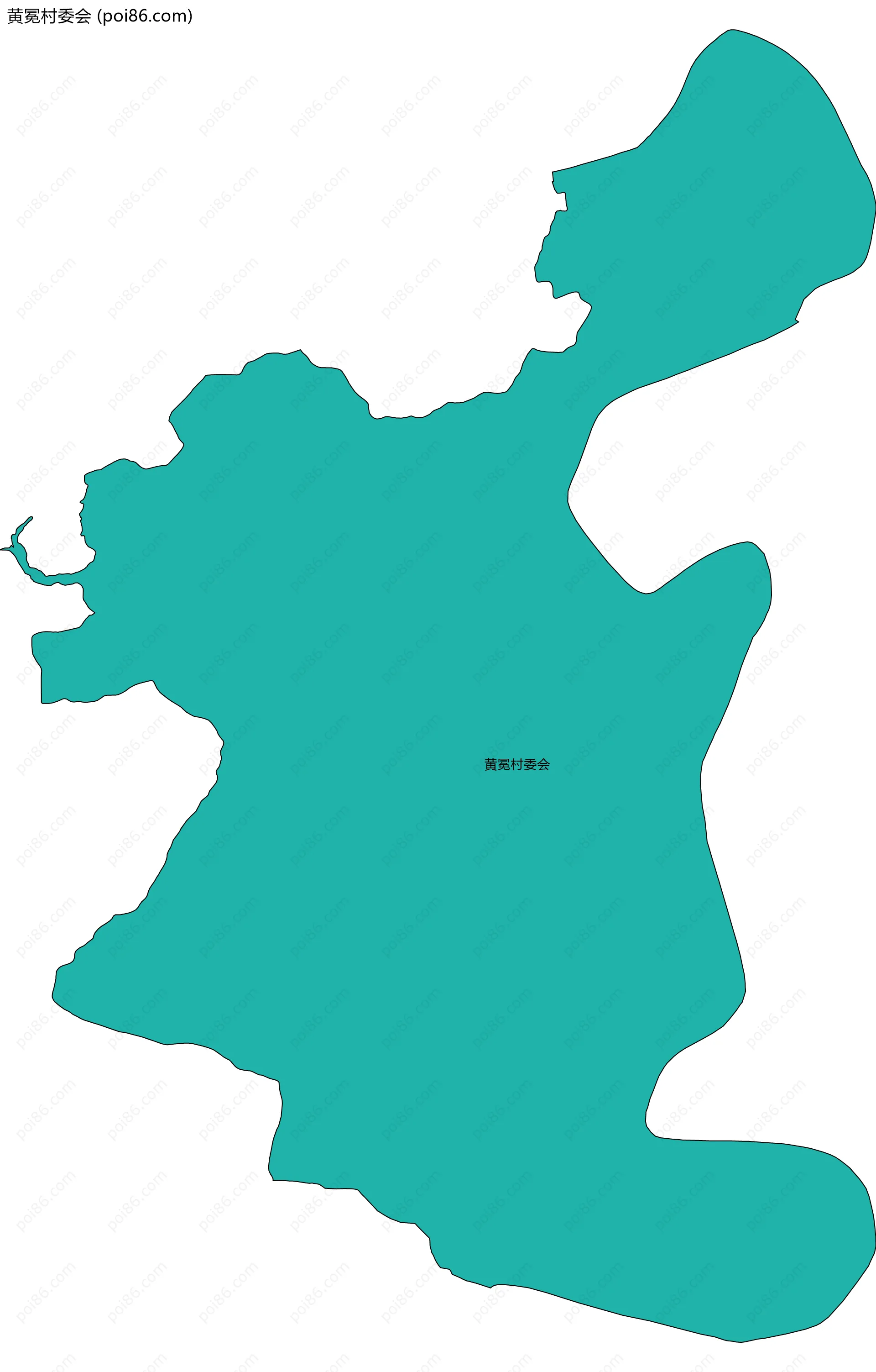 黄冕村委会边界地图