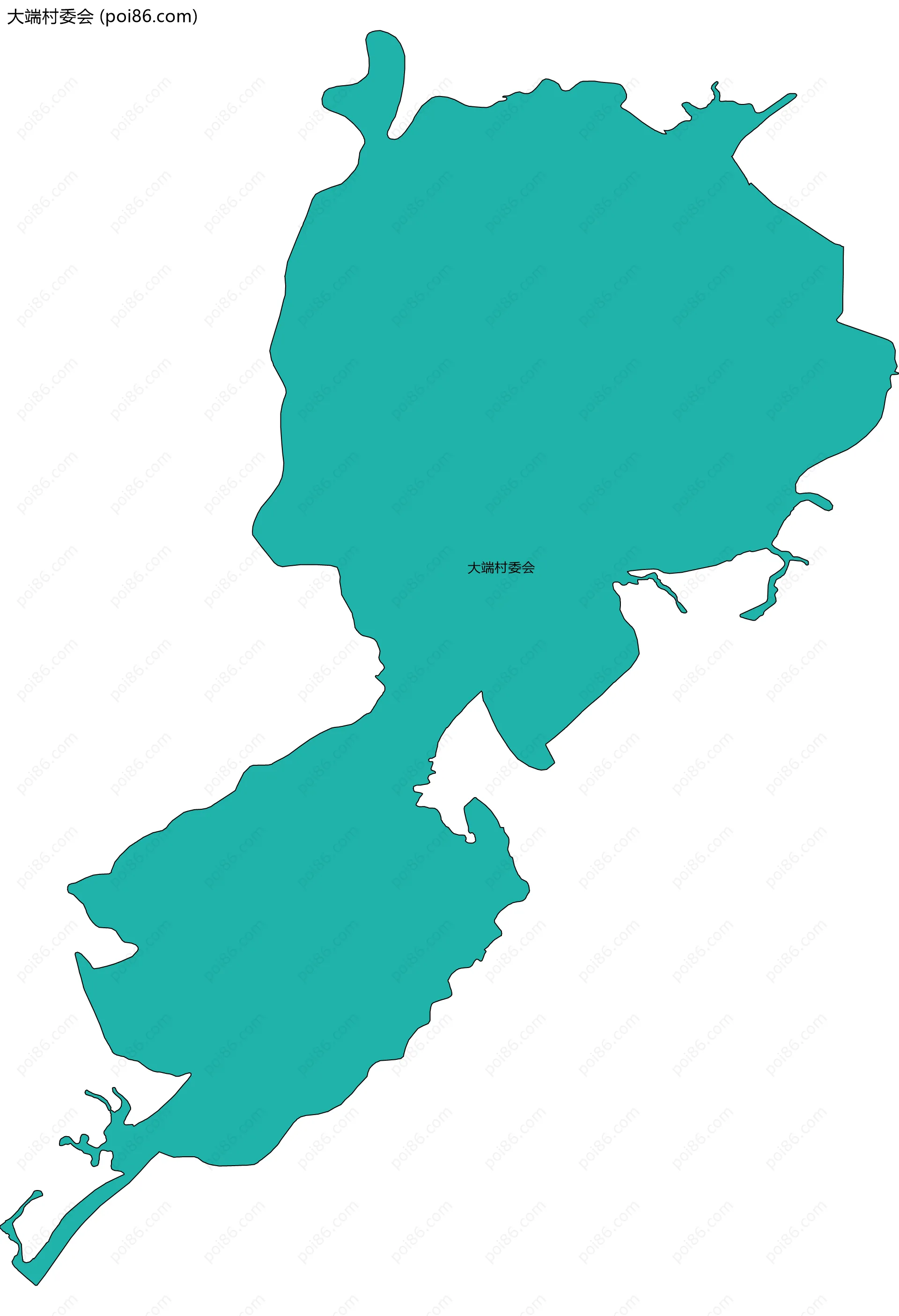 大端村委会边界地图