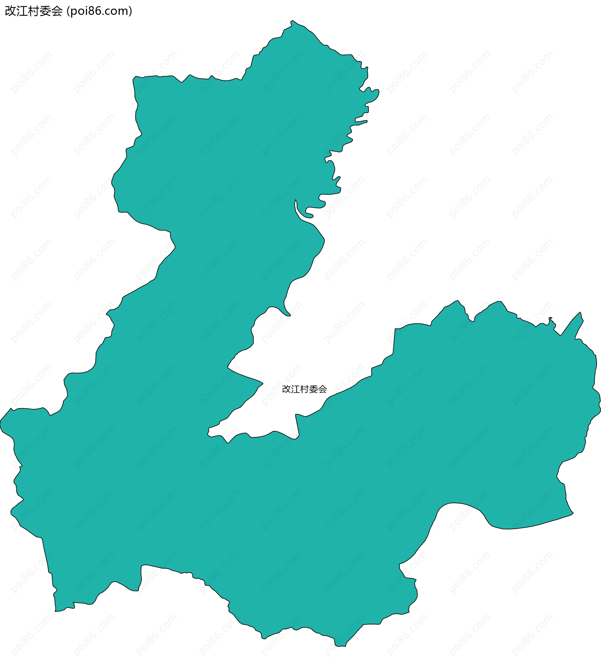 改江村委会边界地图