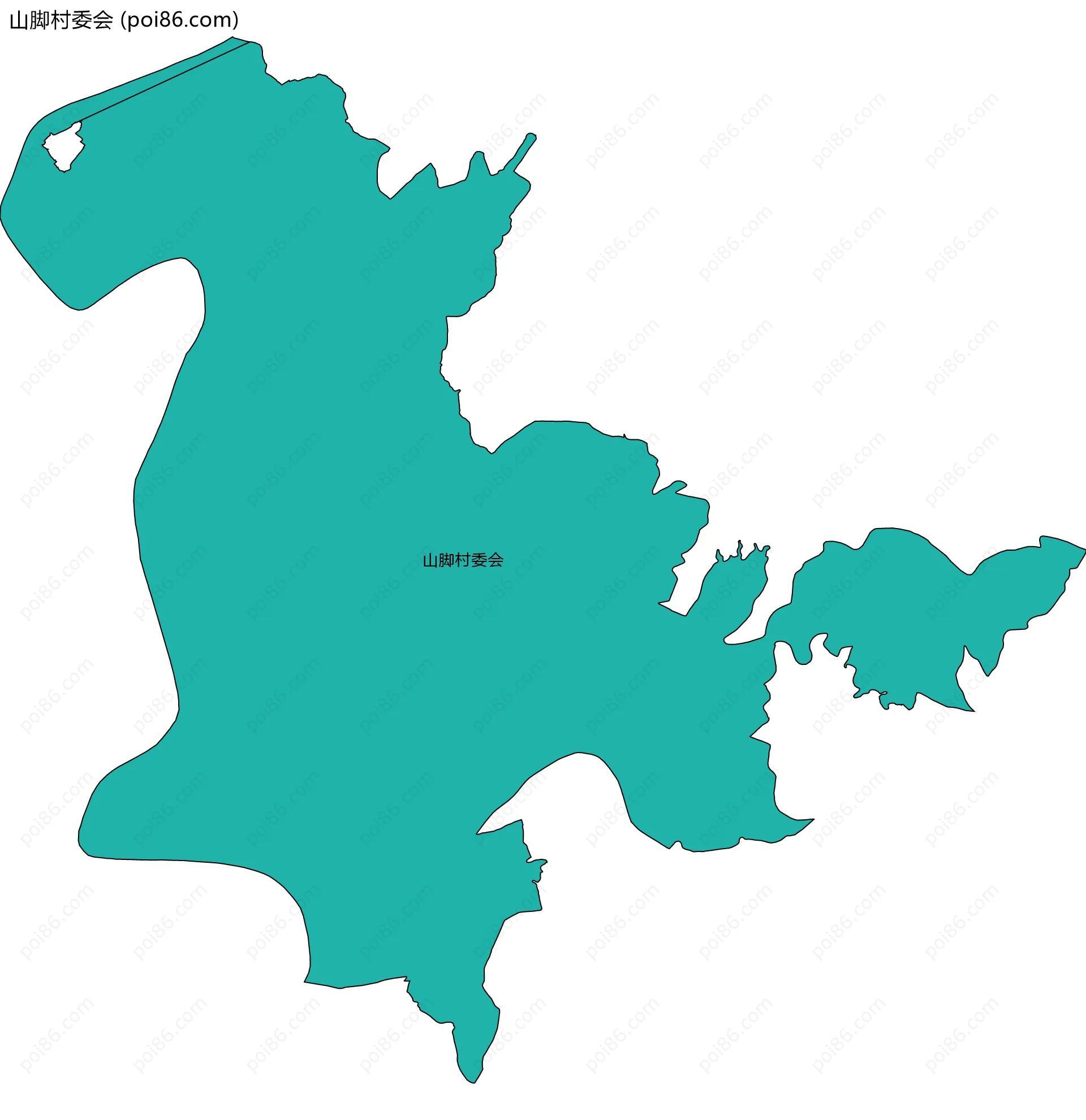 山脚村委会边界地图