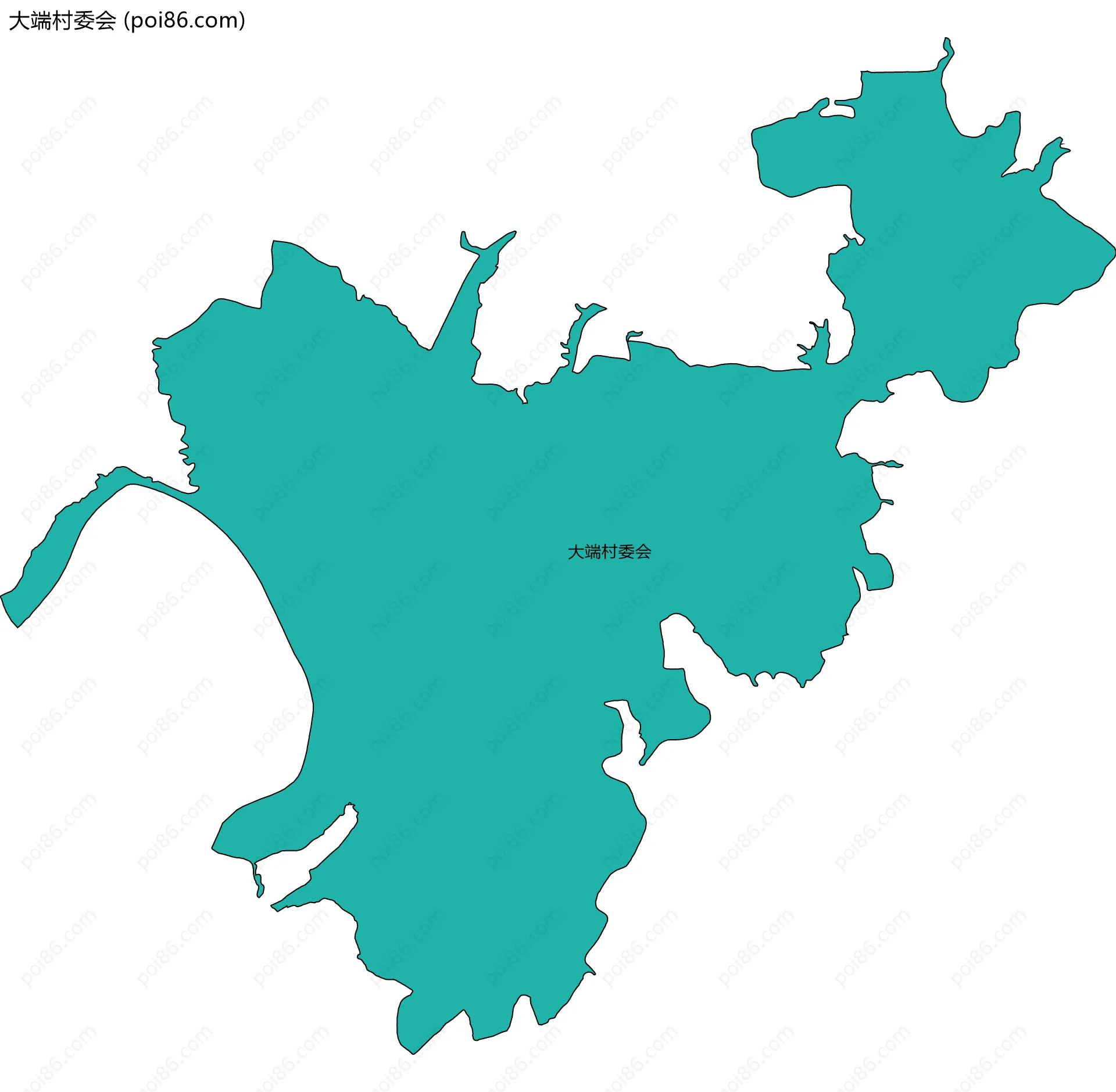 大端村委会边界地图