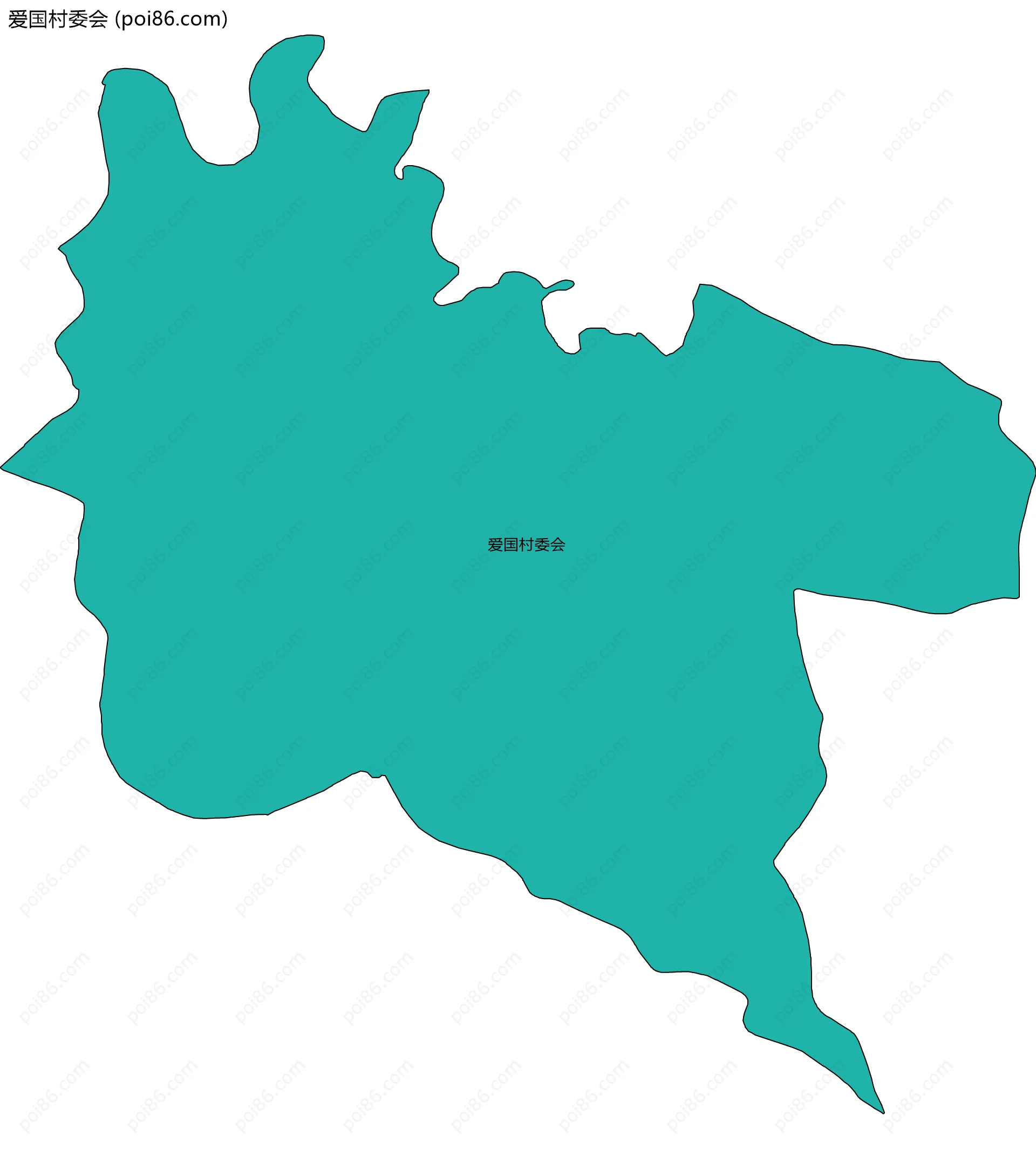 爱国村委会边界地图