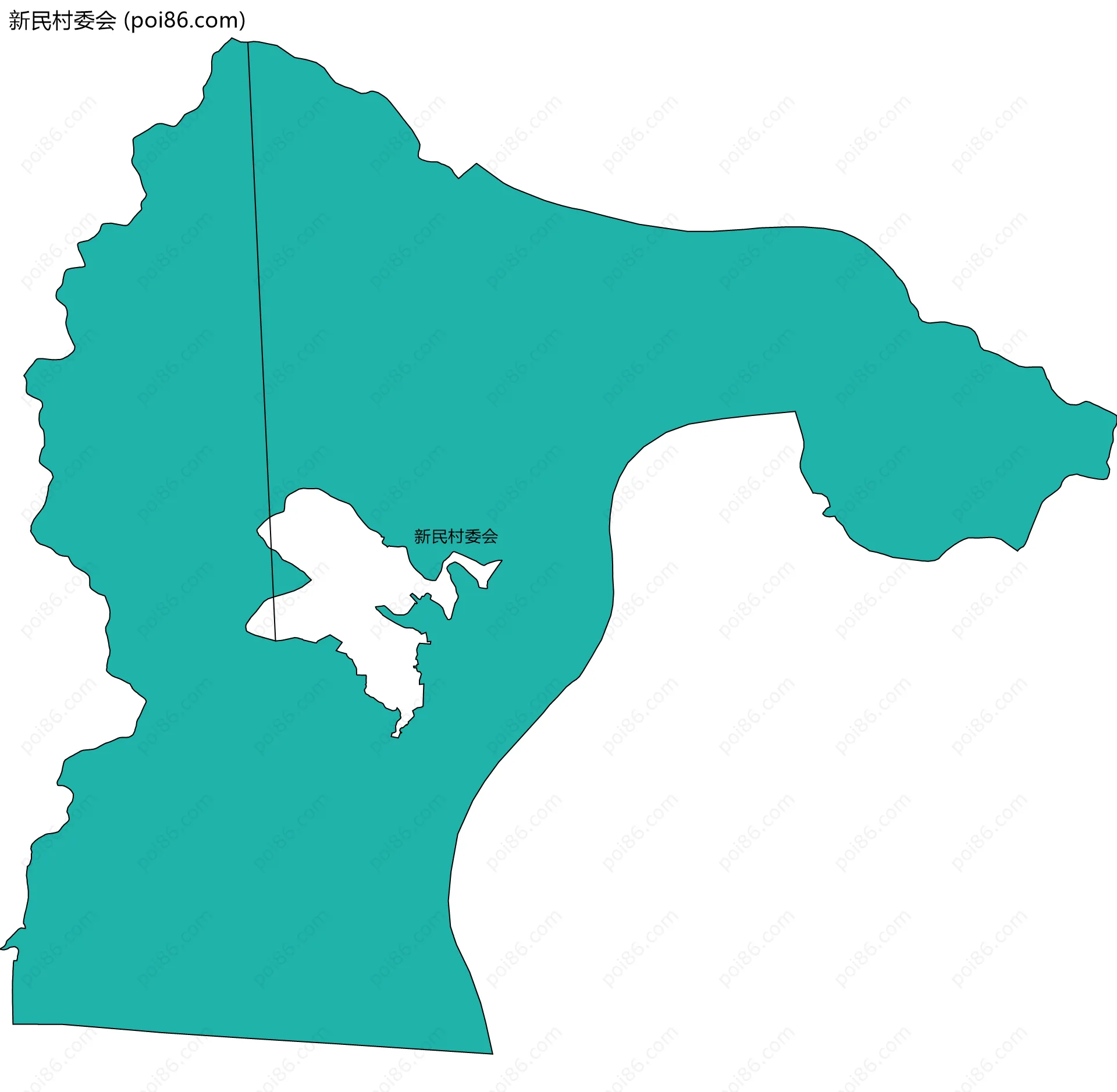 新民村委会边界地图