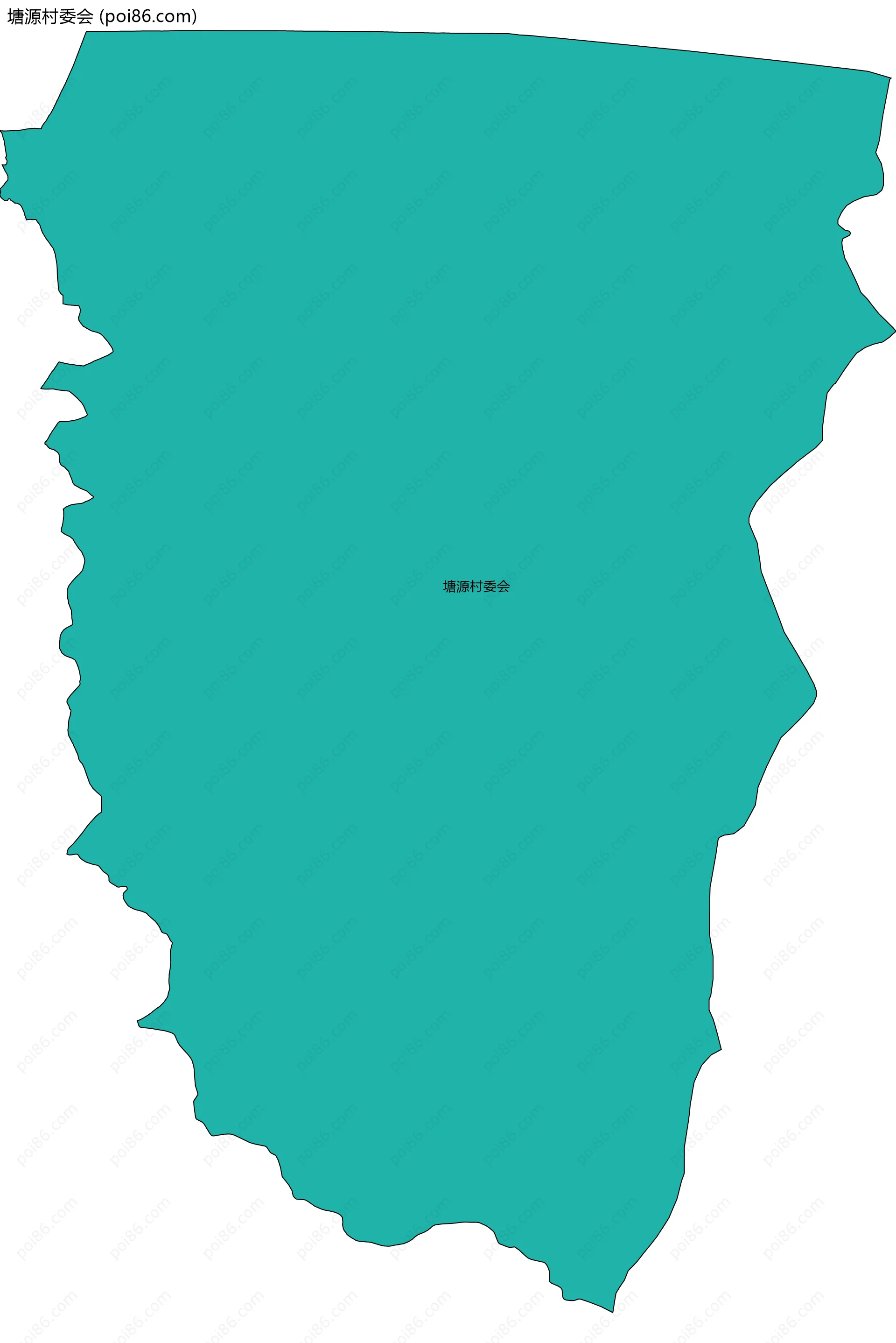 塘源村委会边界地图