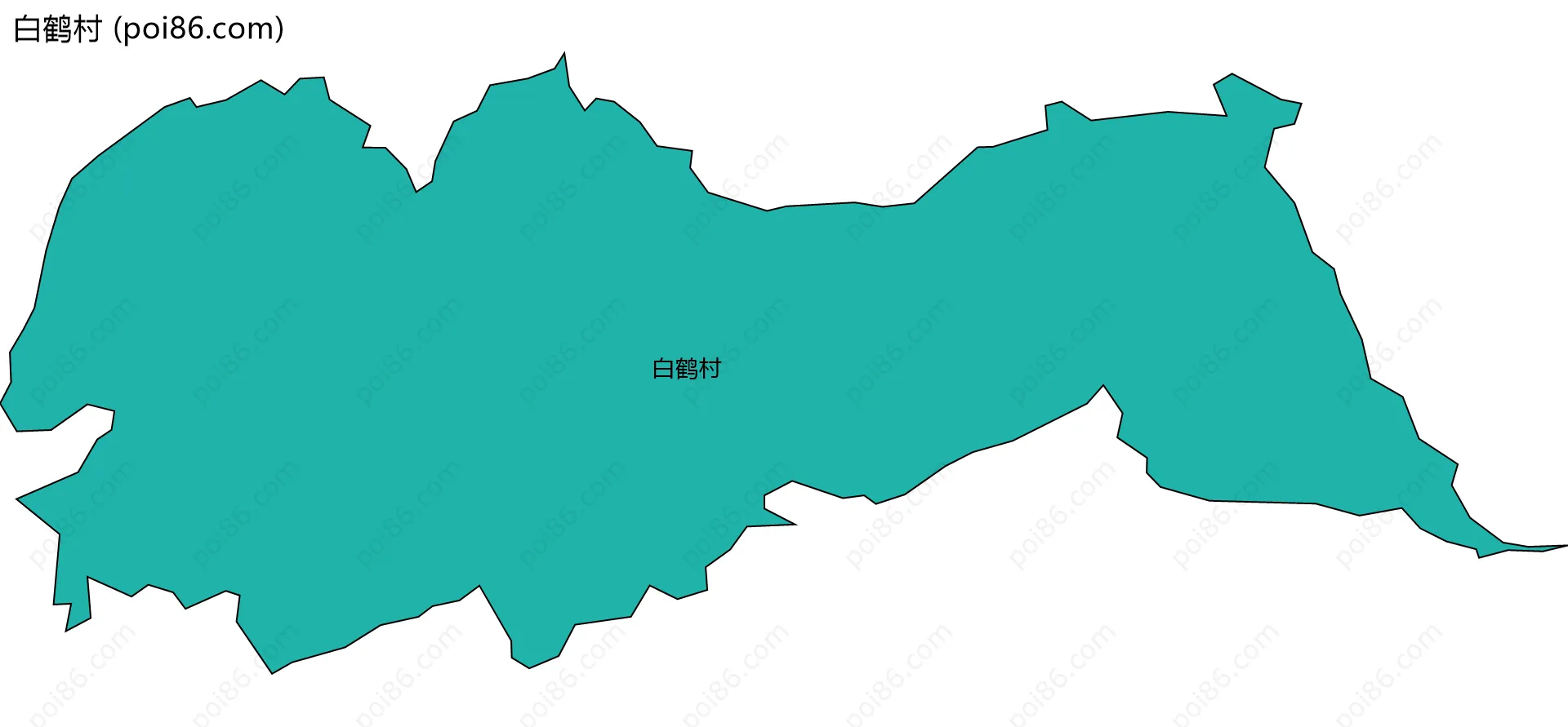 白鹤村边界地图