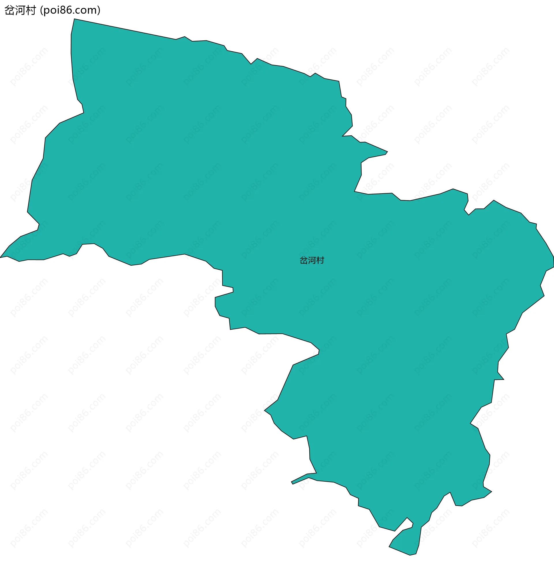 岔河村边界地图