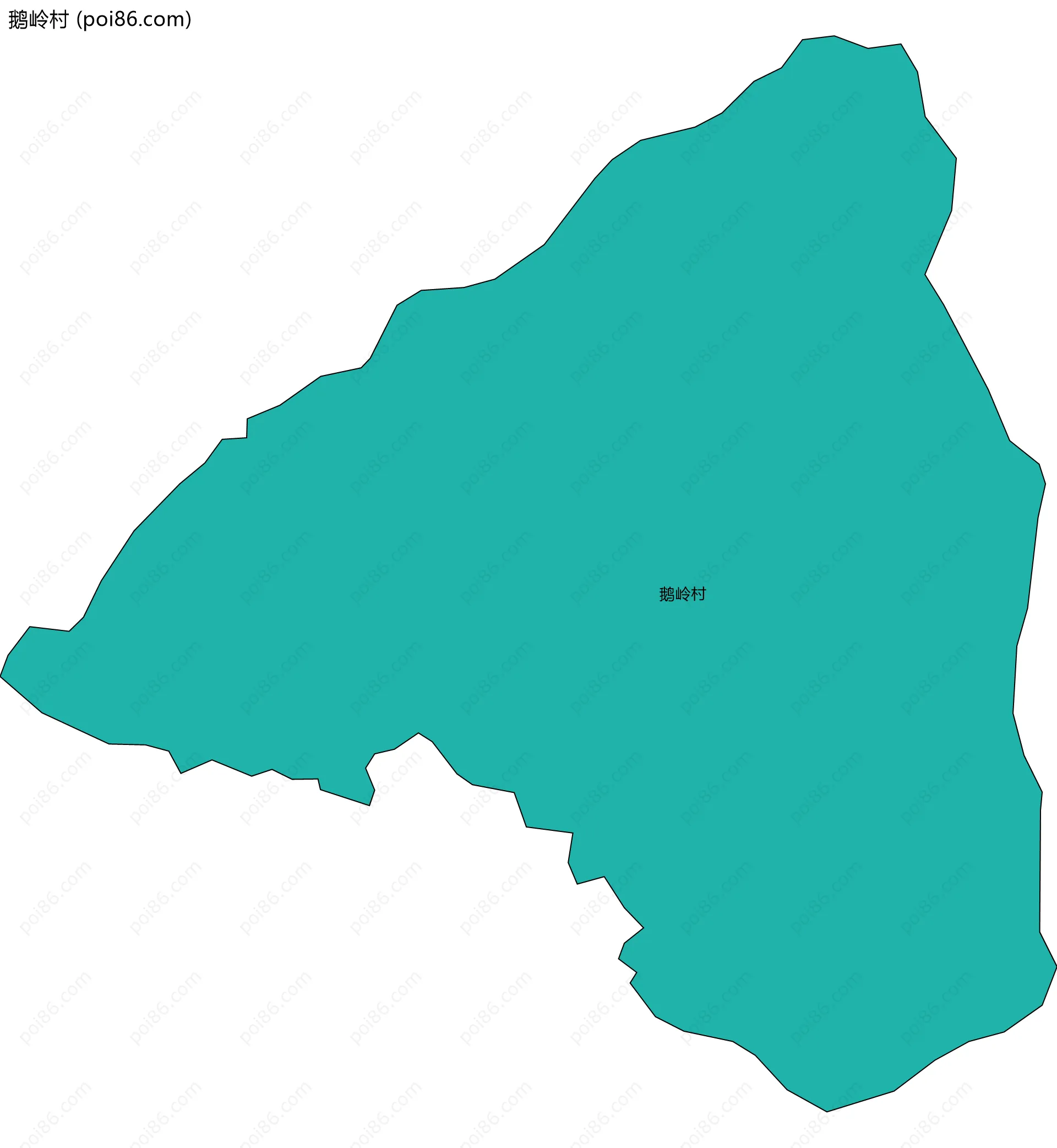 鹅岭村边界地图