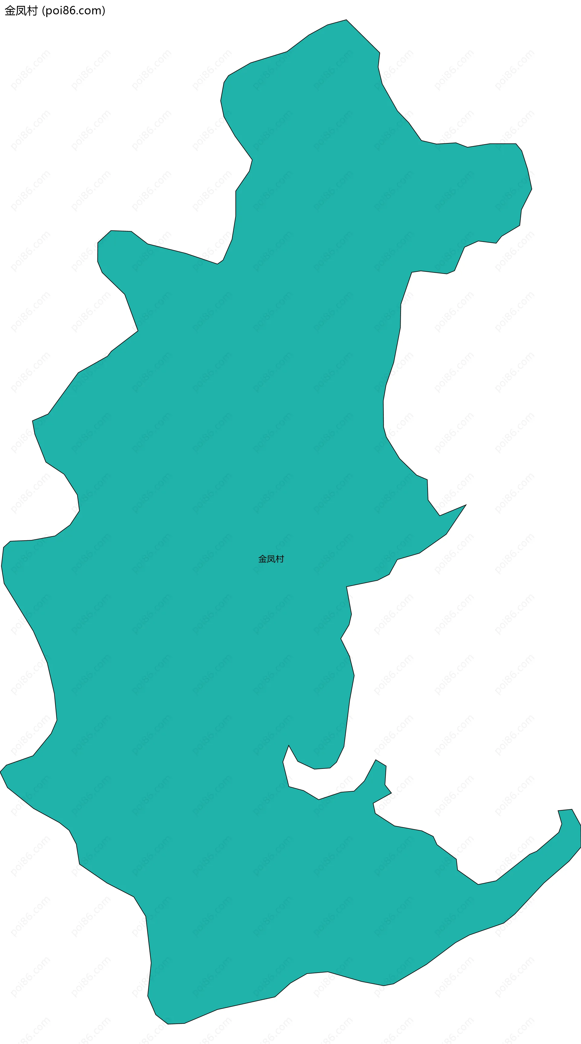 金凤村边界地图