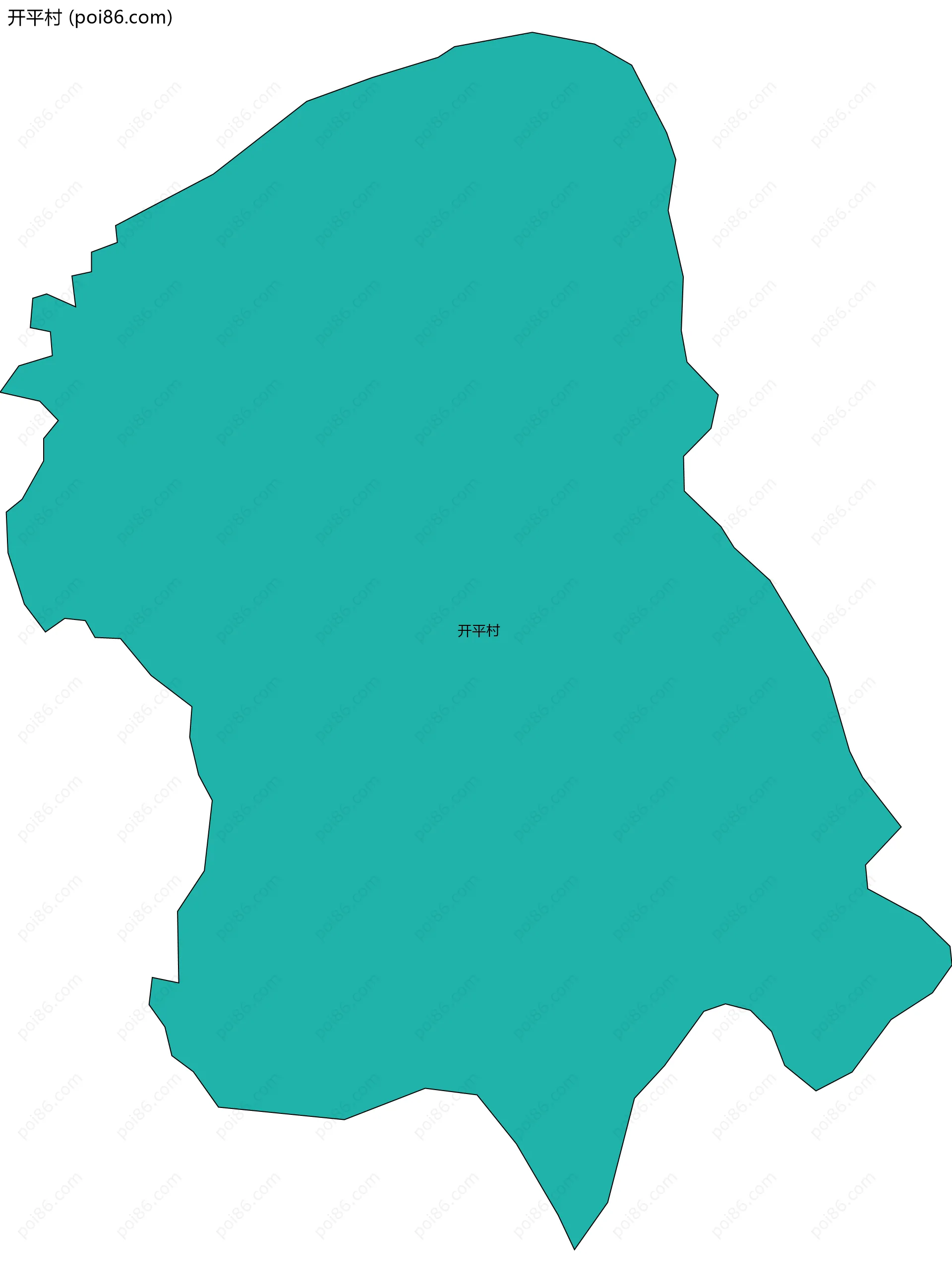 开平村边界地图