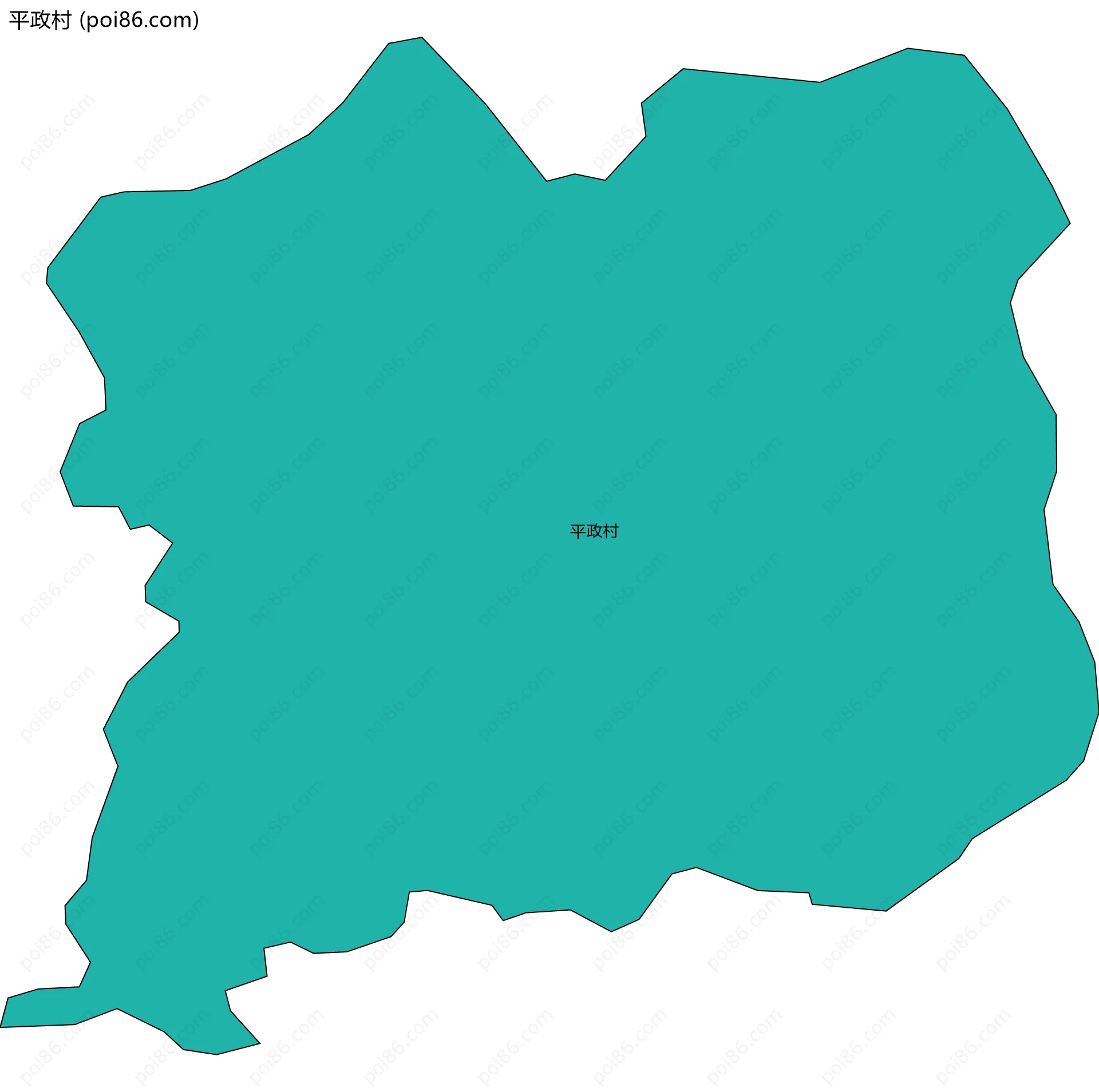 平政村边界地图