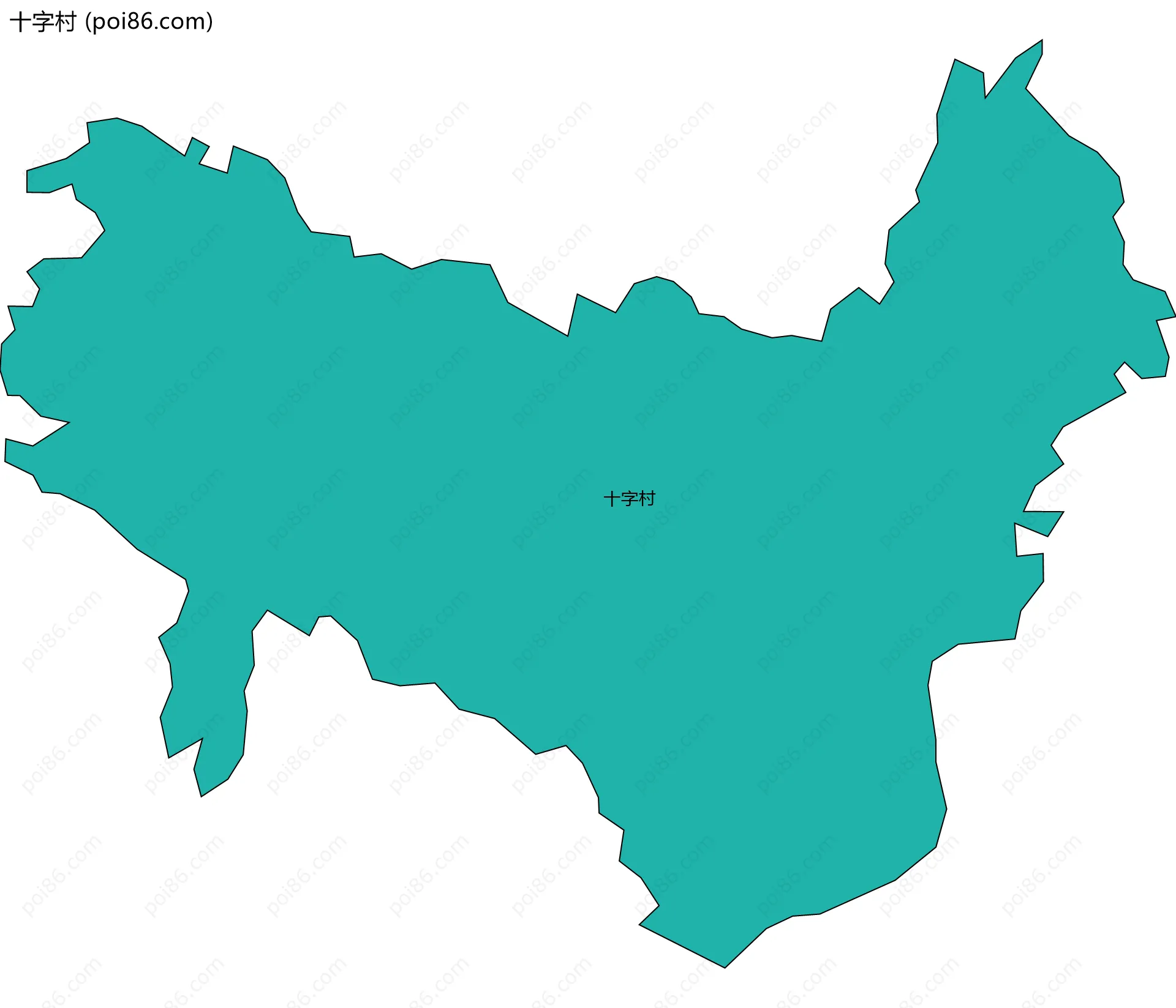 十字村边界地图