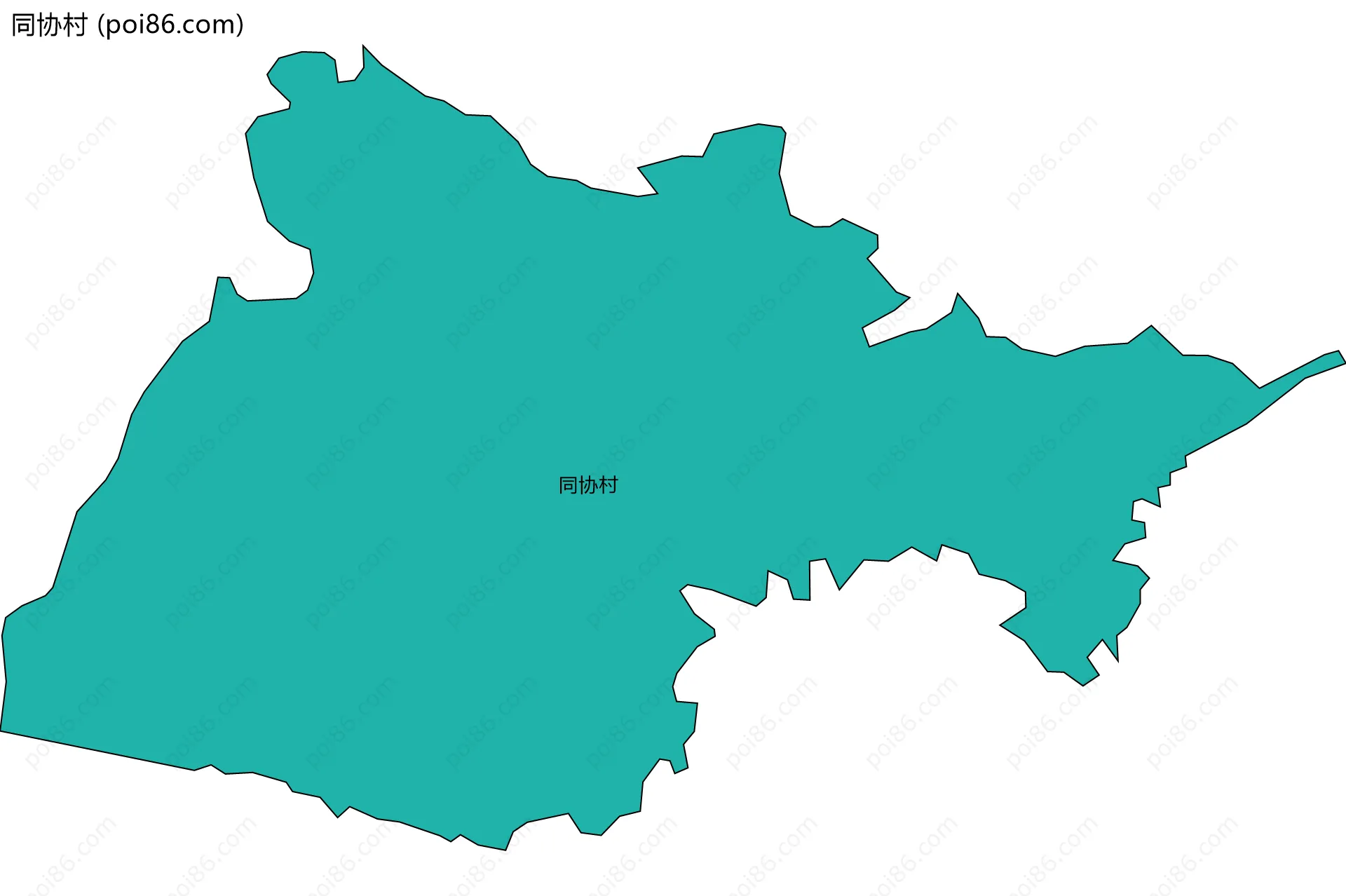 同协村边界地图