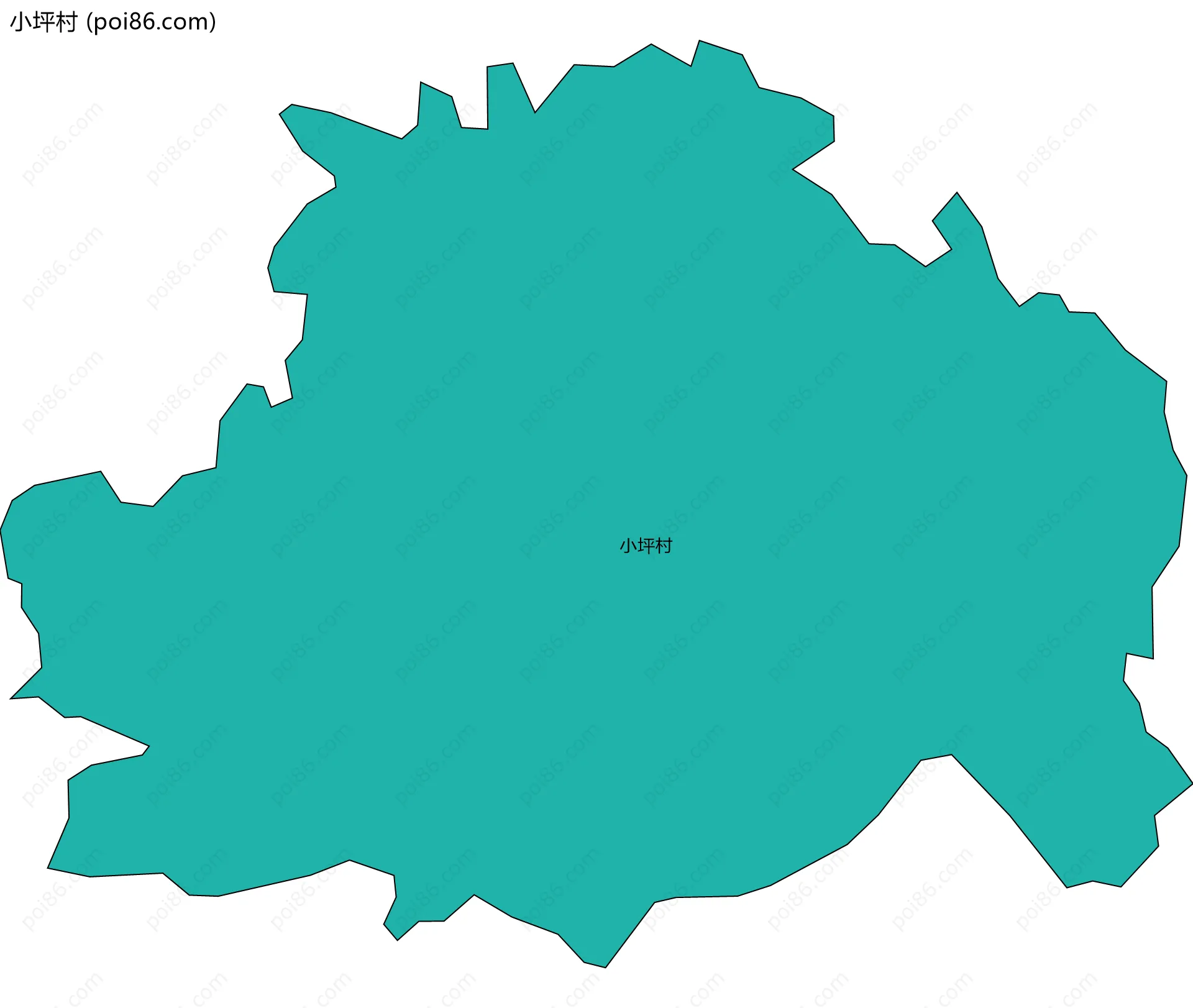 小坪村边界地图