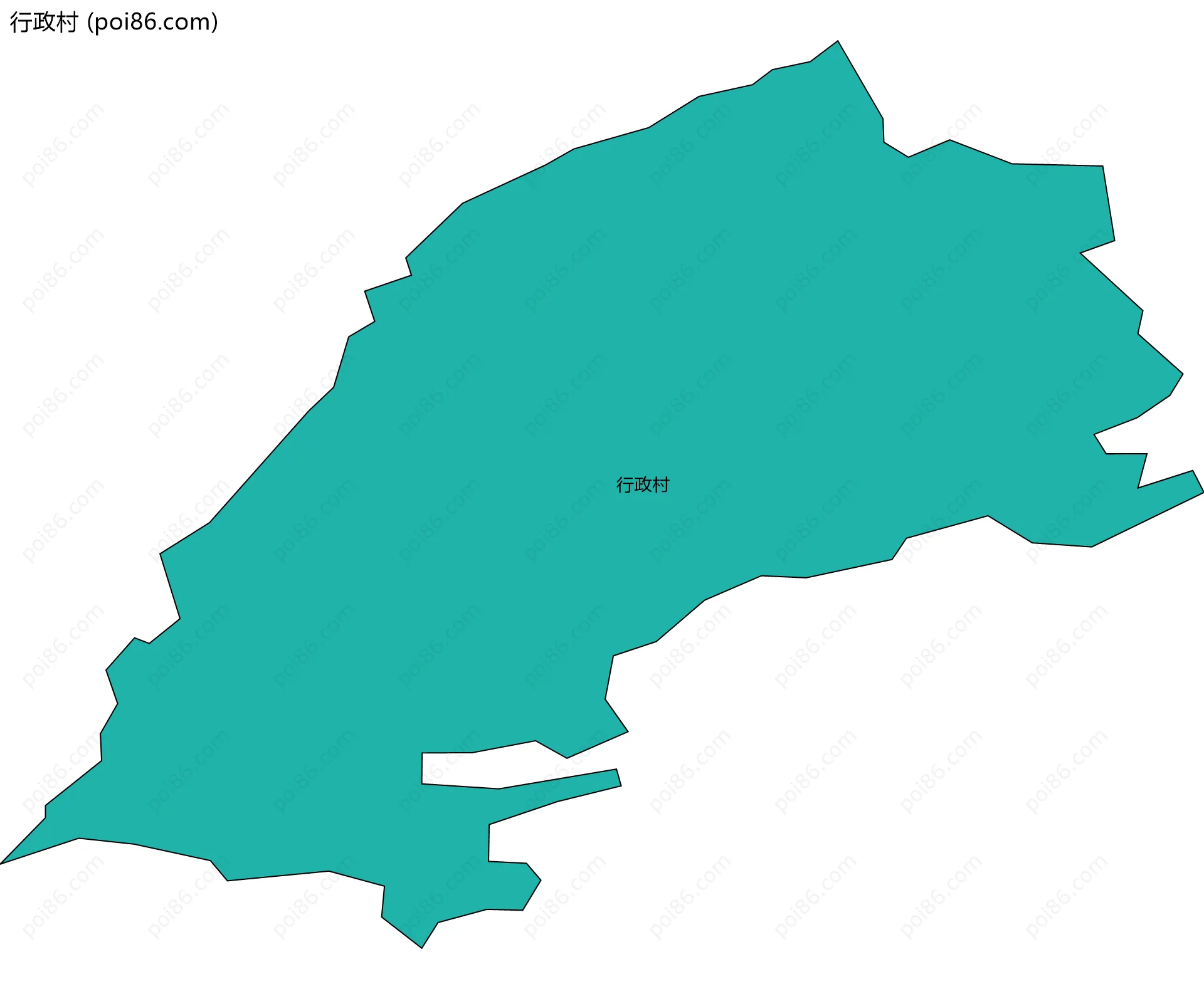 行政村边界地图