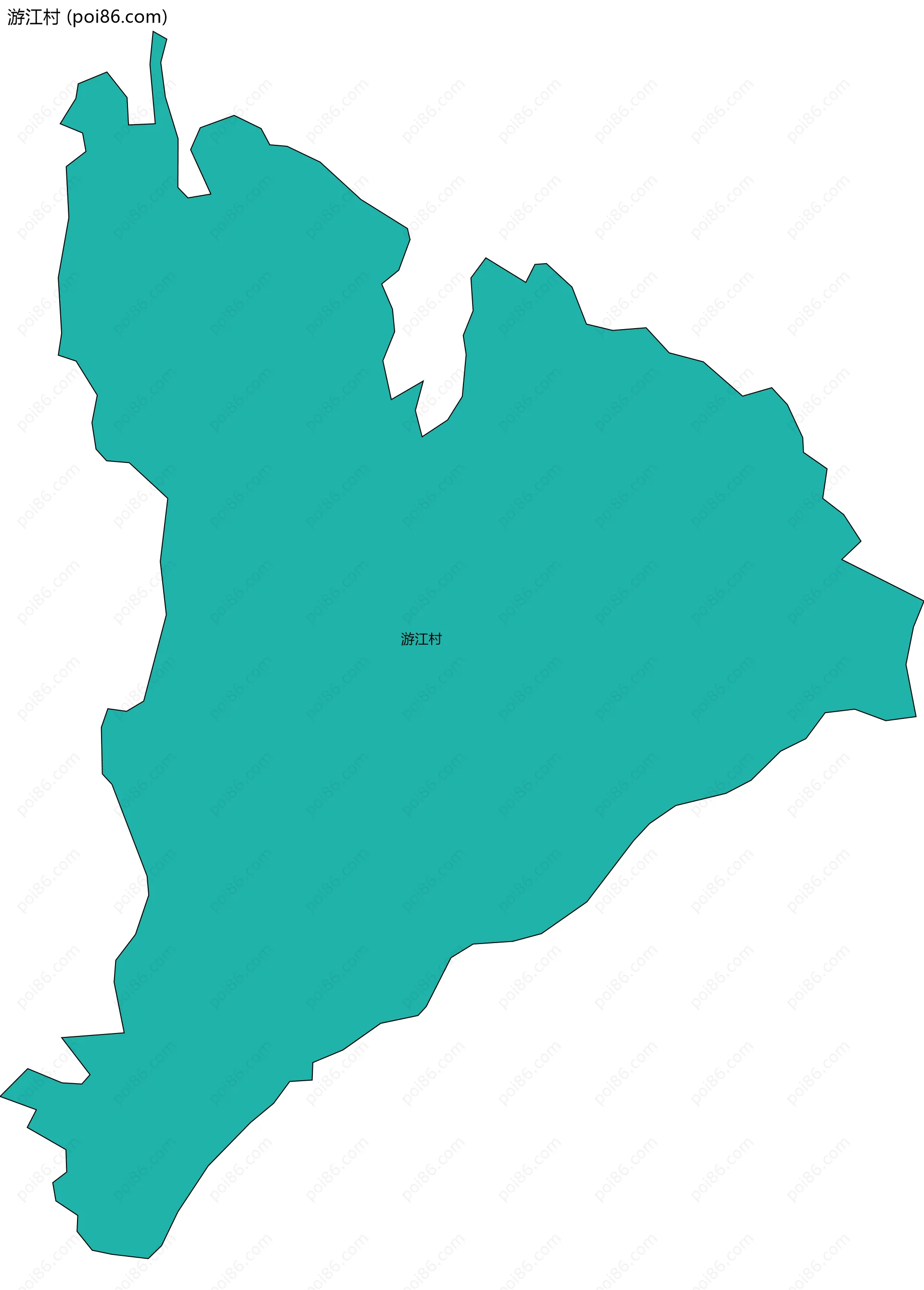 游江村边界地图