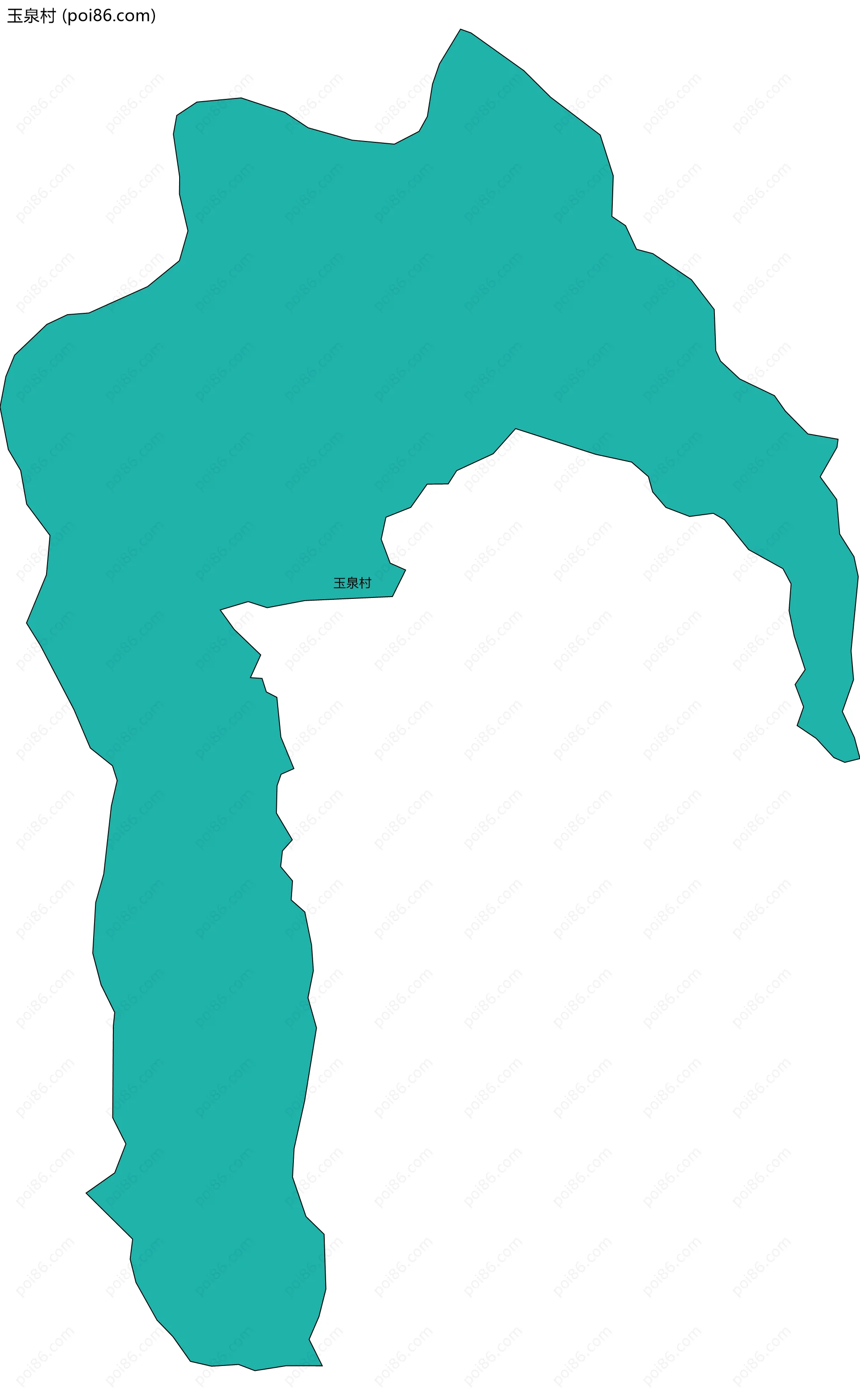 玉泉村边界地图