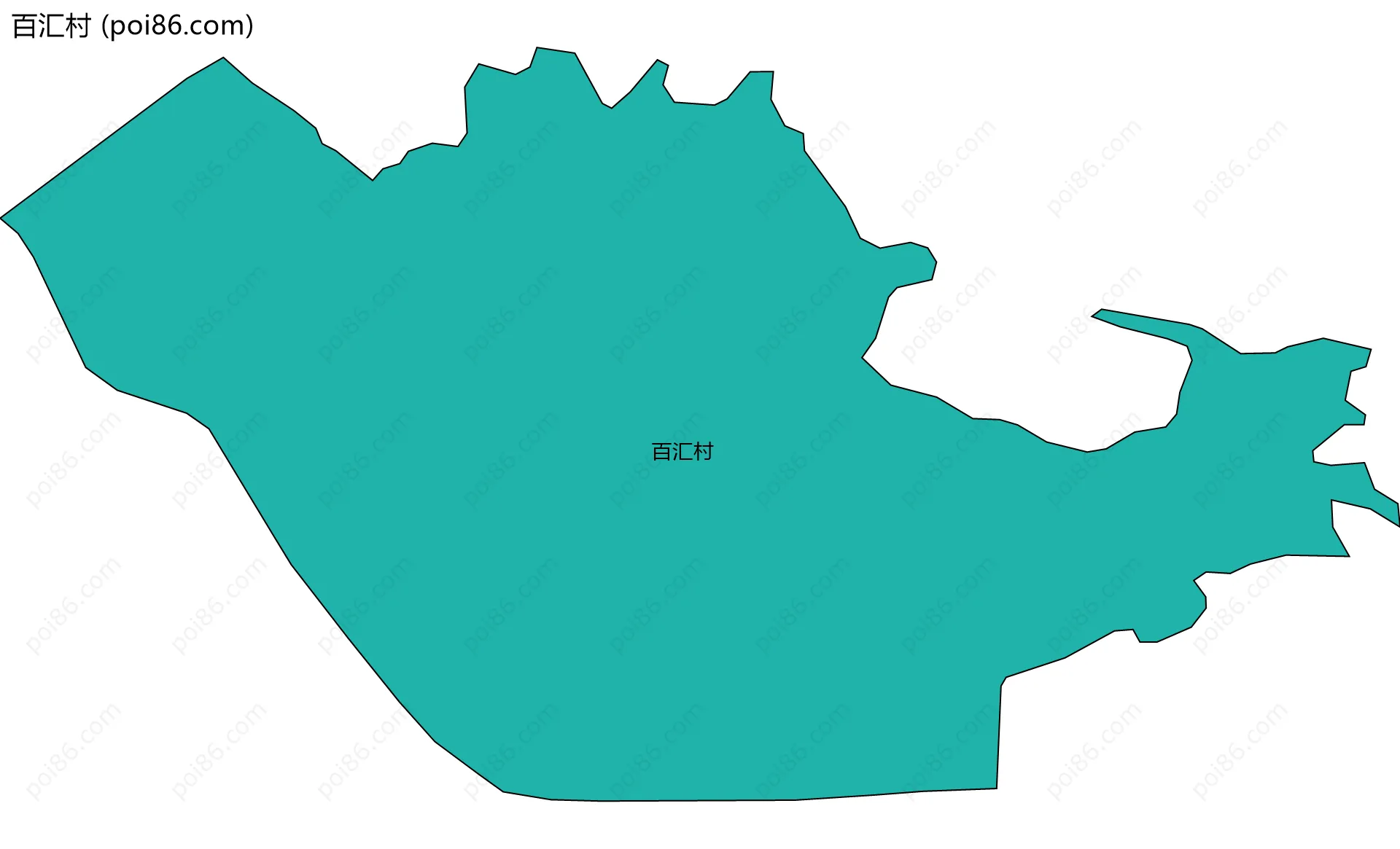 百汇村边界地图