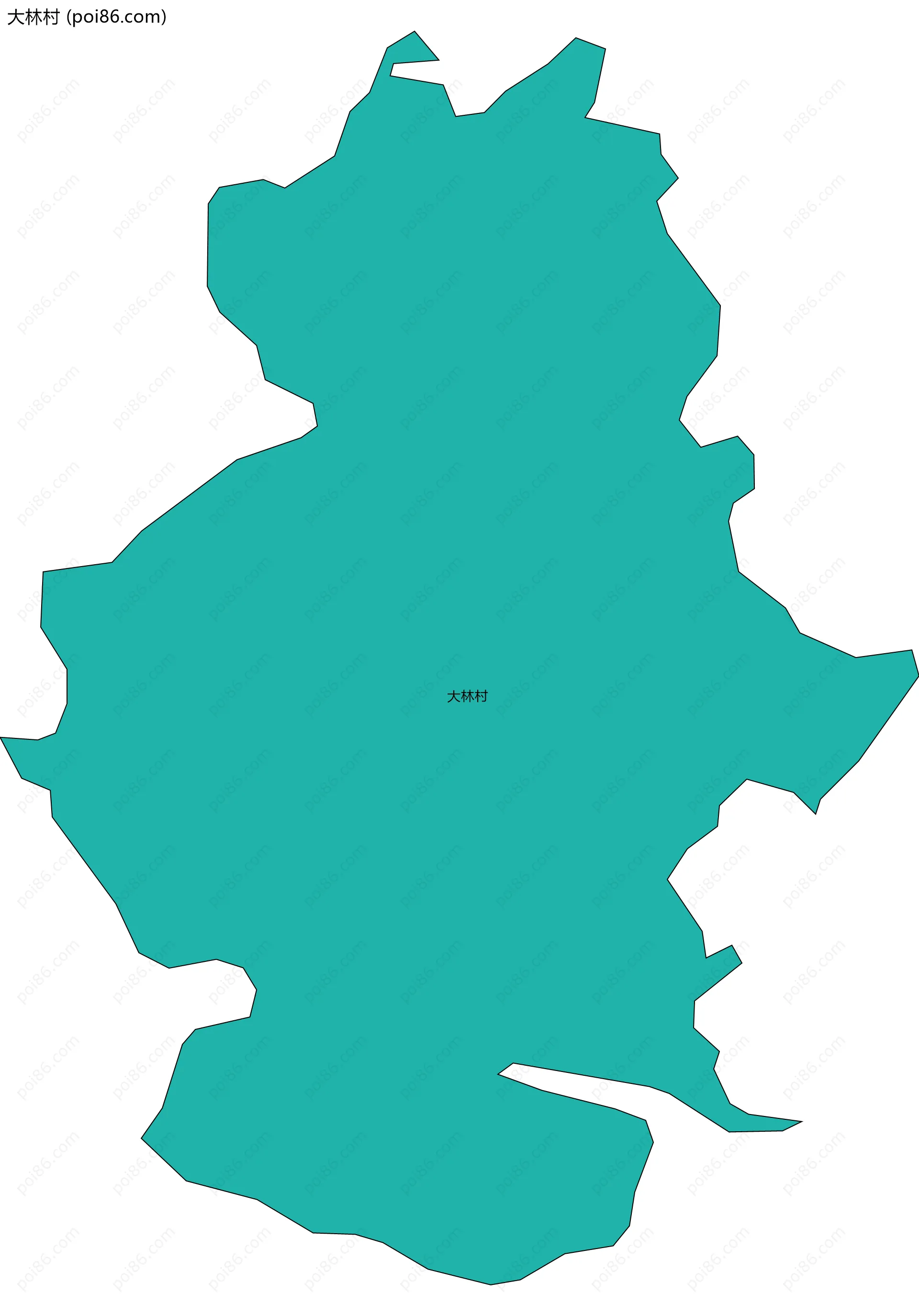 大林村边界地图