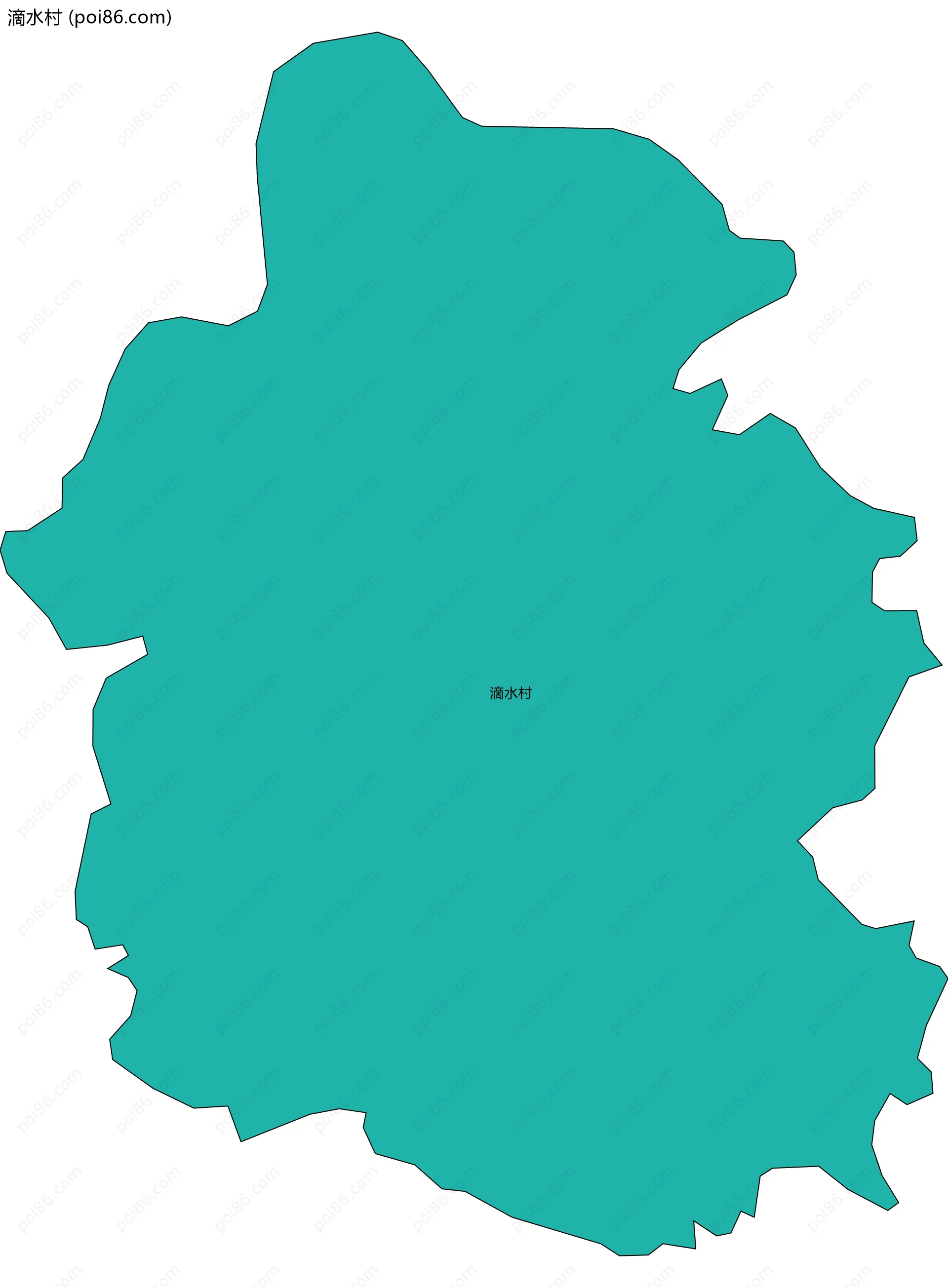 滴水村边界地图