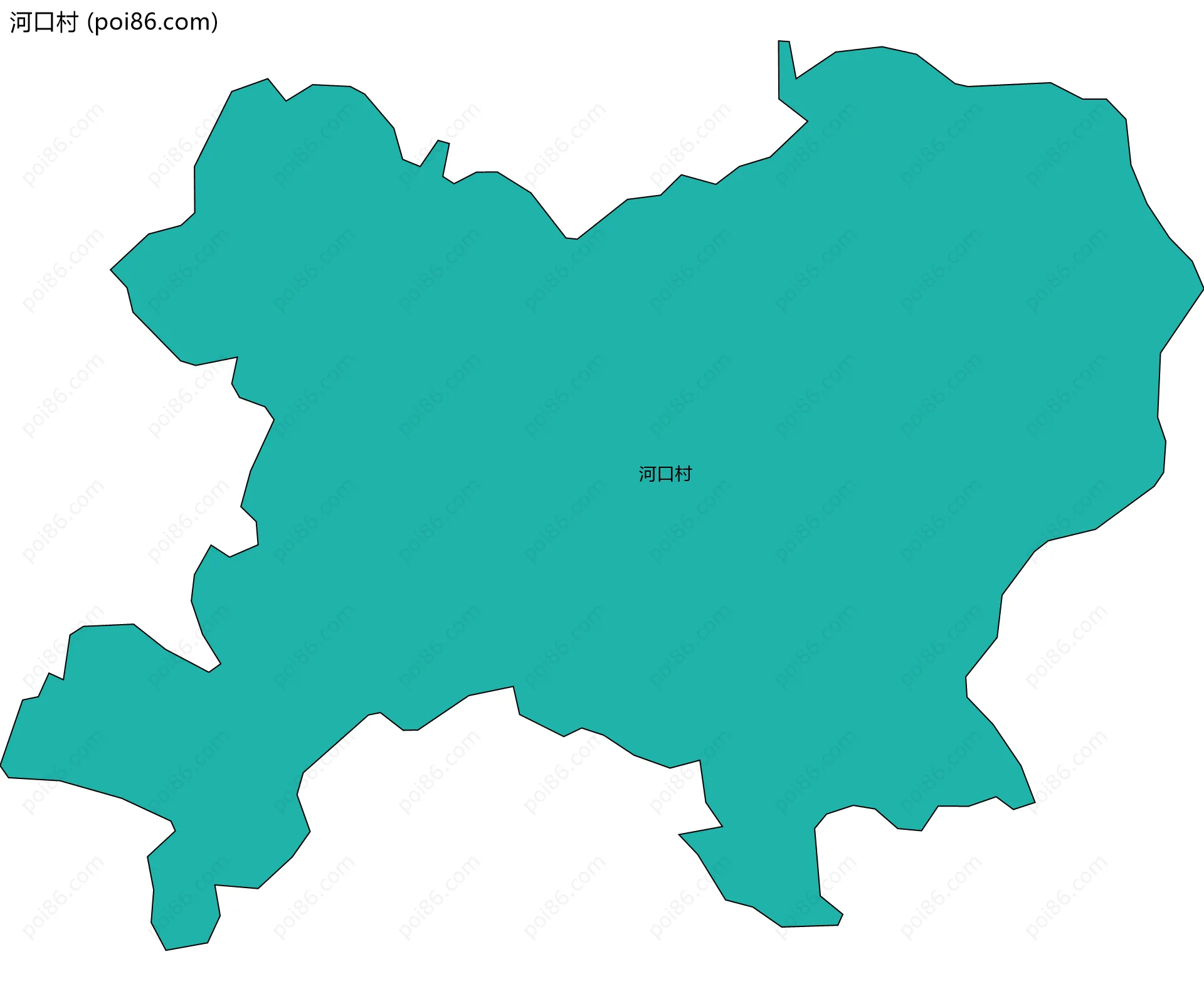 河口村边界地图
