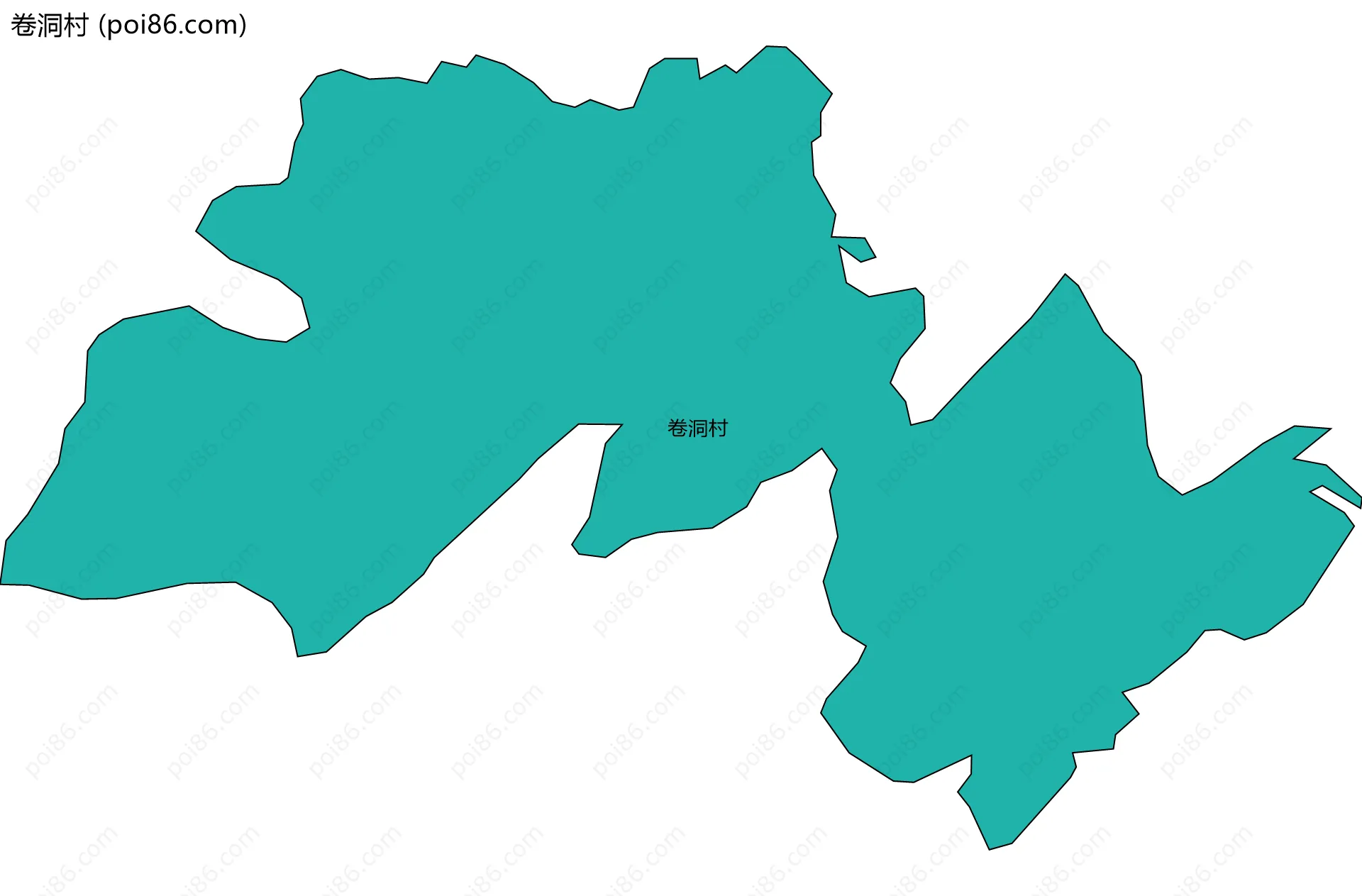 卷洞村边界地图