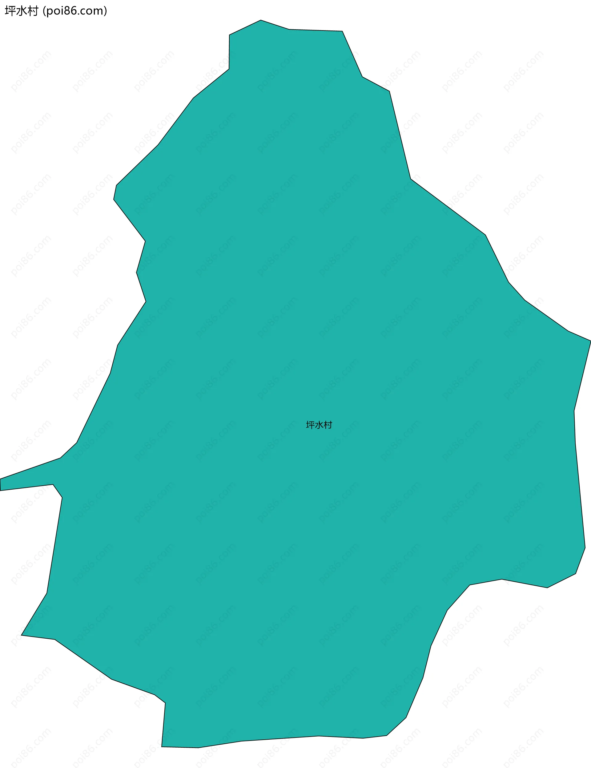 坪水村边界地图