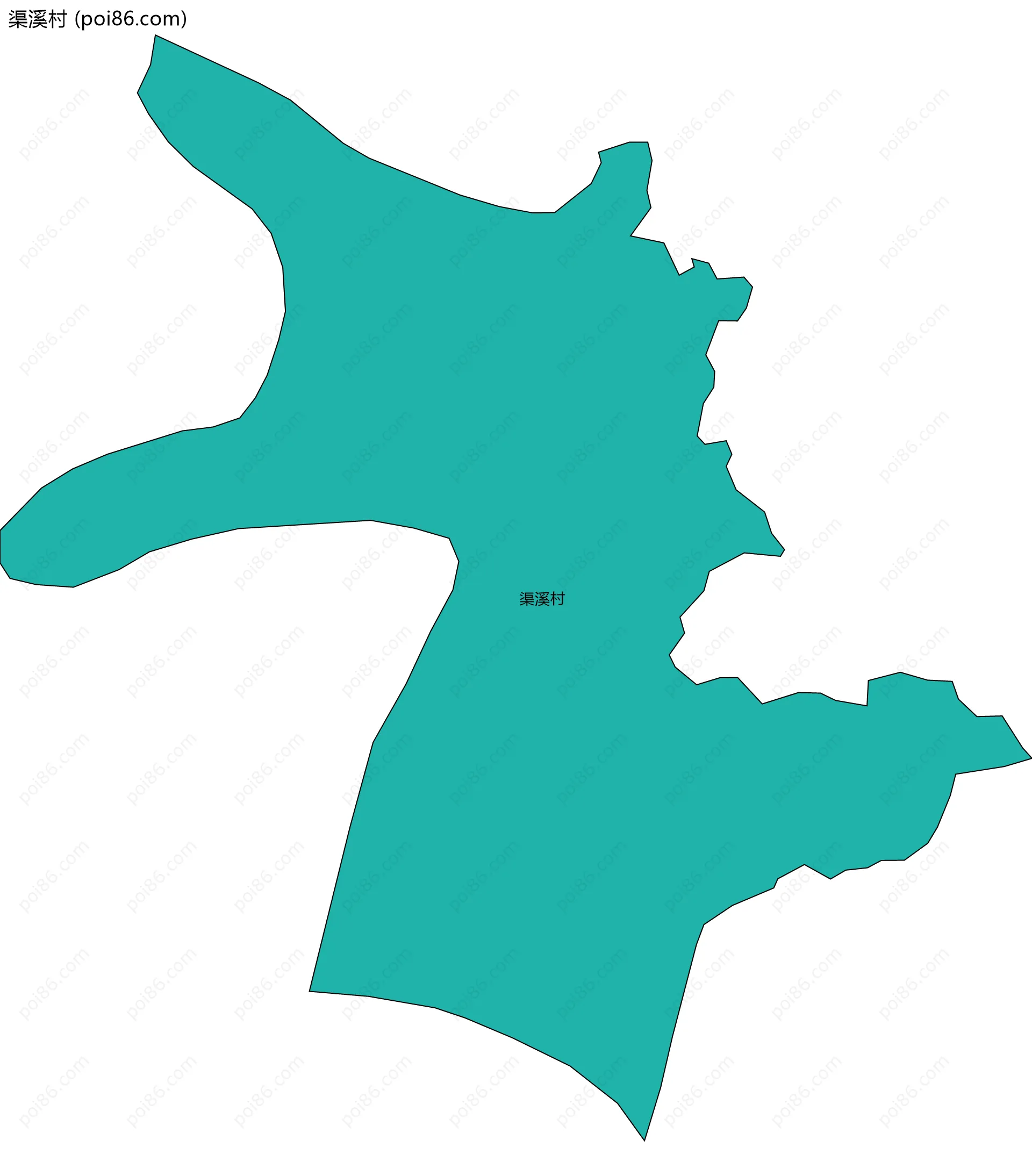 渠溪村边界地图