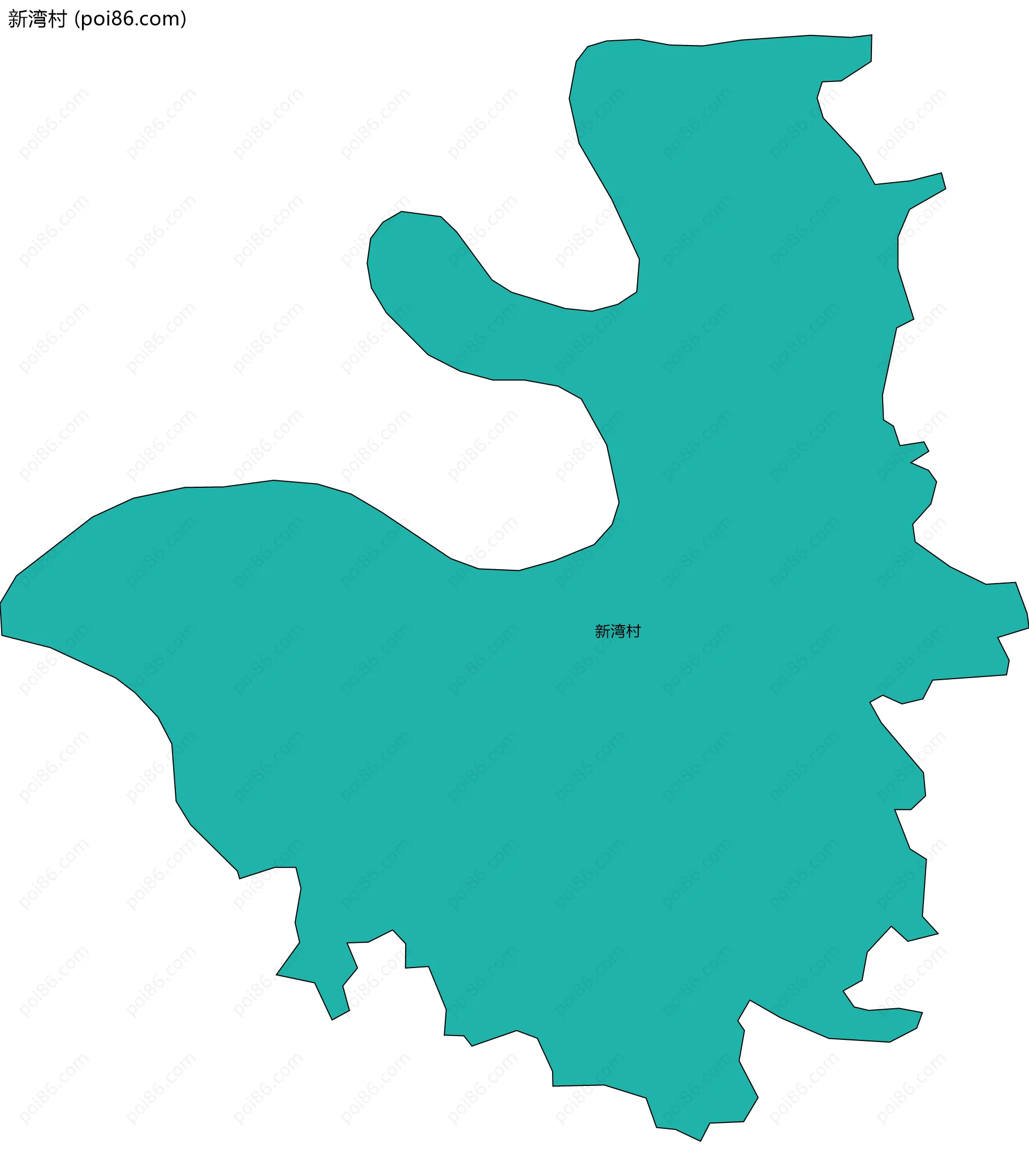 新湾村边界地图