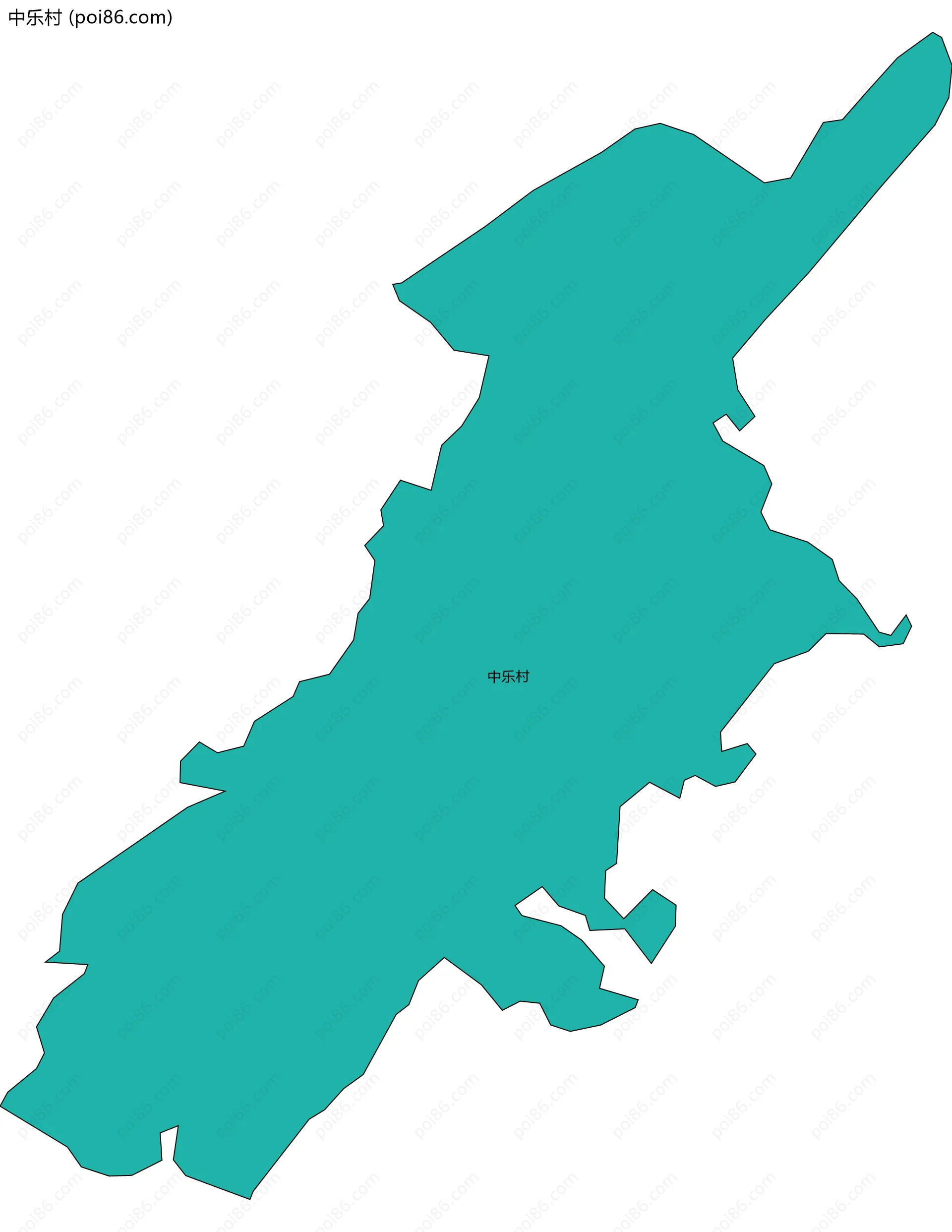 中乐村边界地图