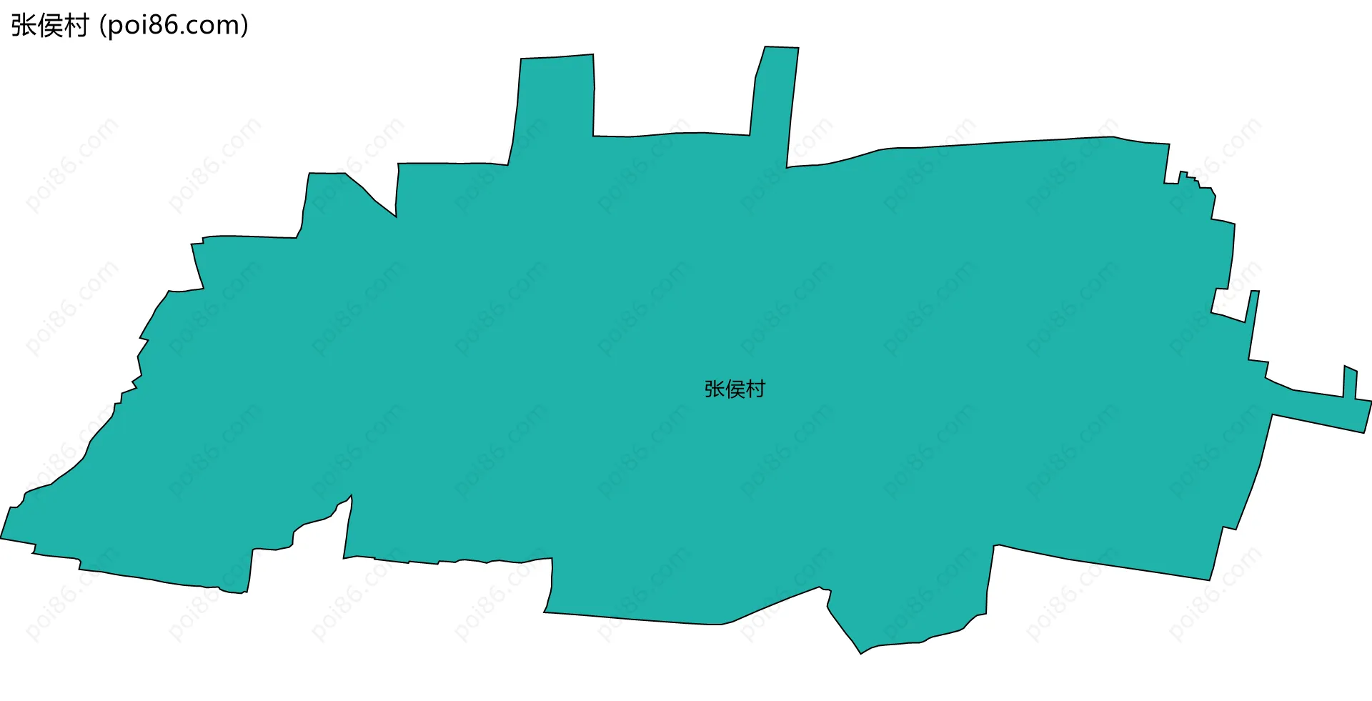 张侯村边界地图