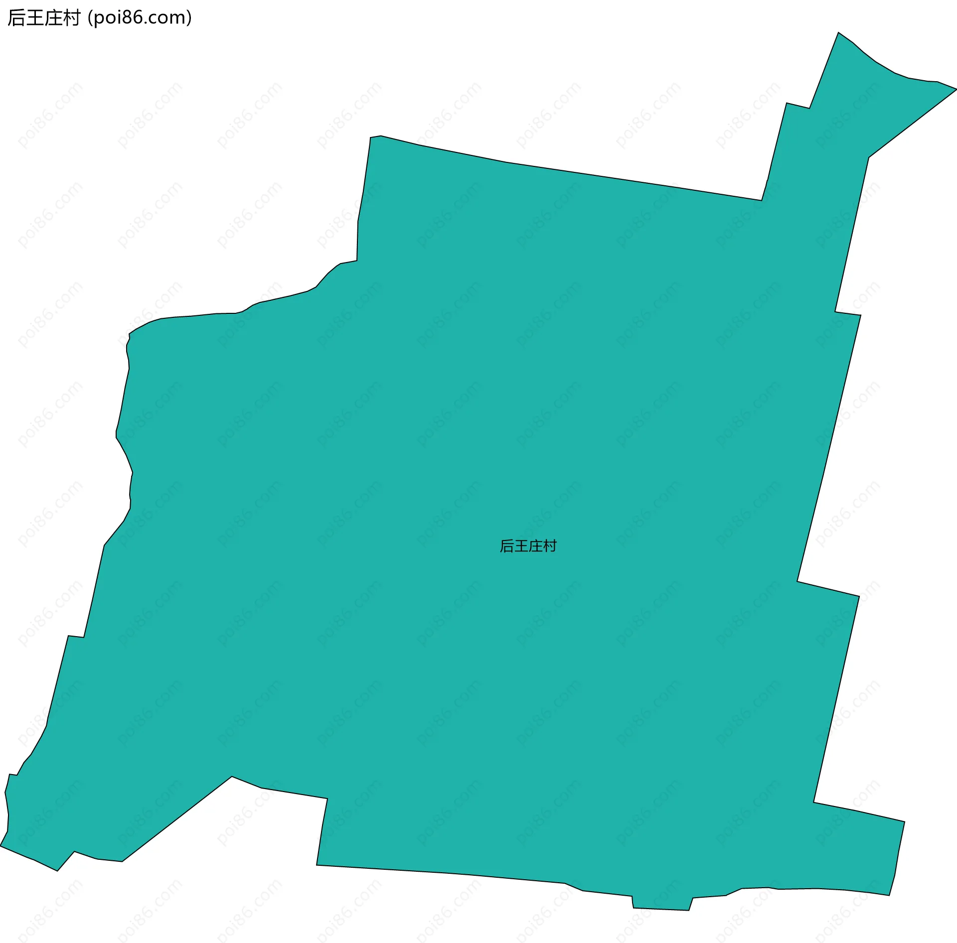 后王庄村边界地图