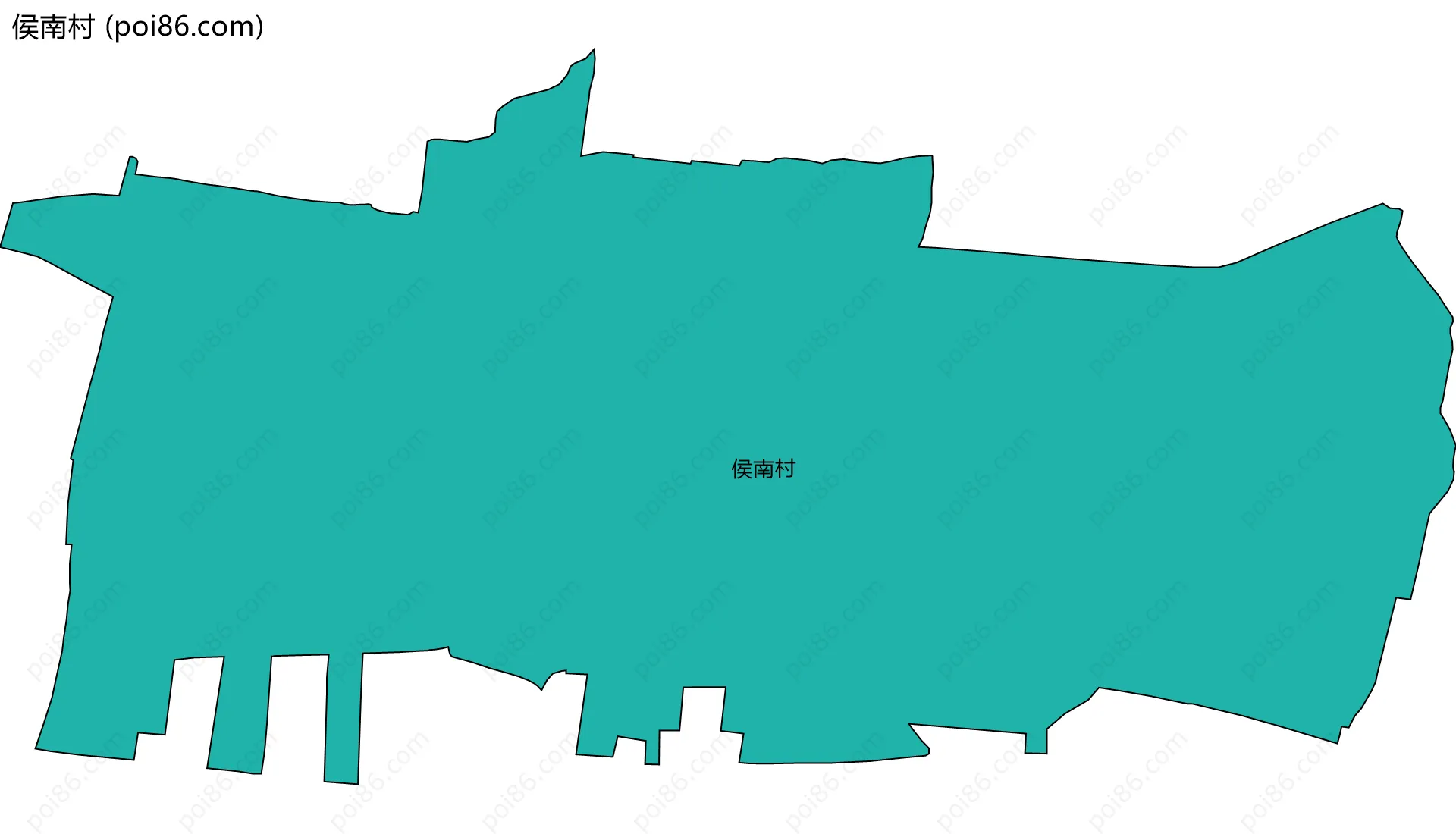 侯南村边界地图