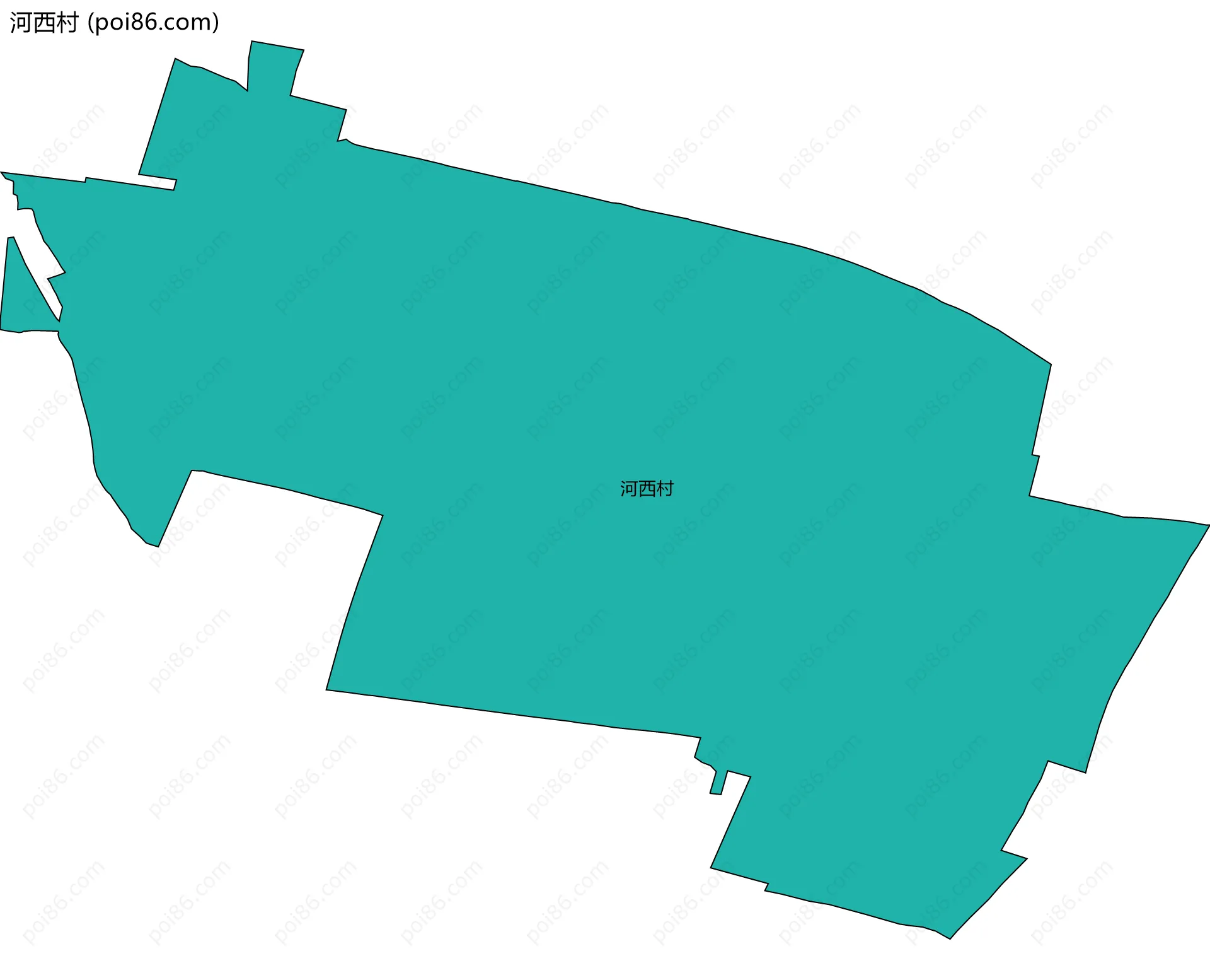 河西村边界地图