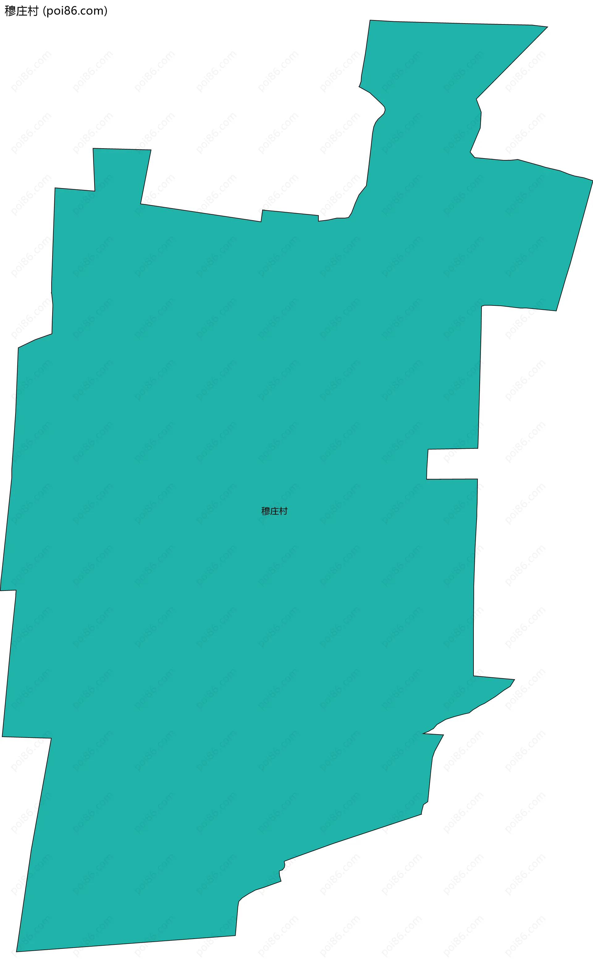 穆庄村边界地图