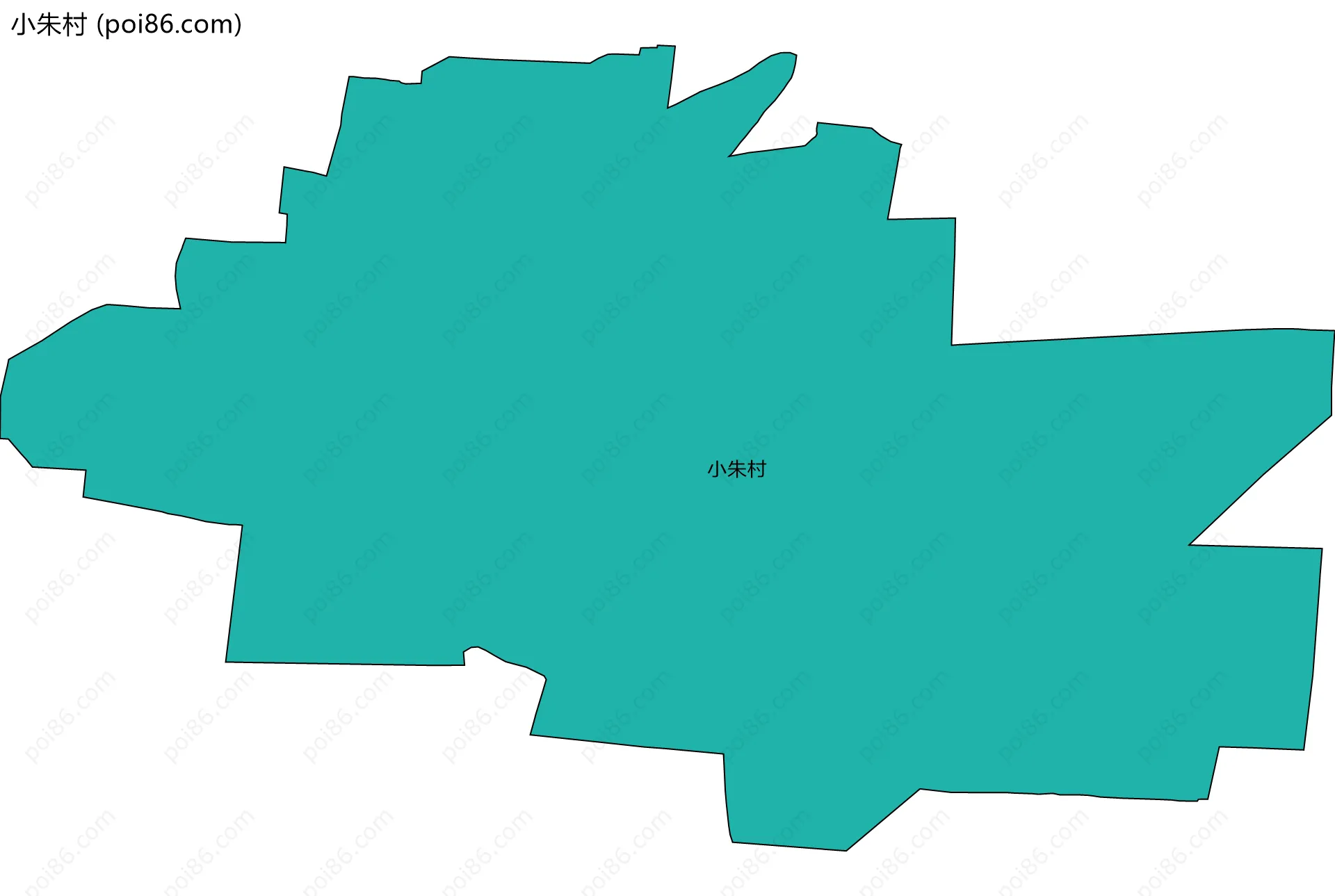 小朱村边界地图