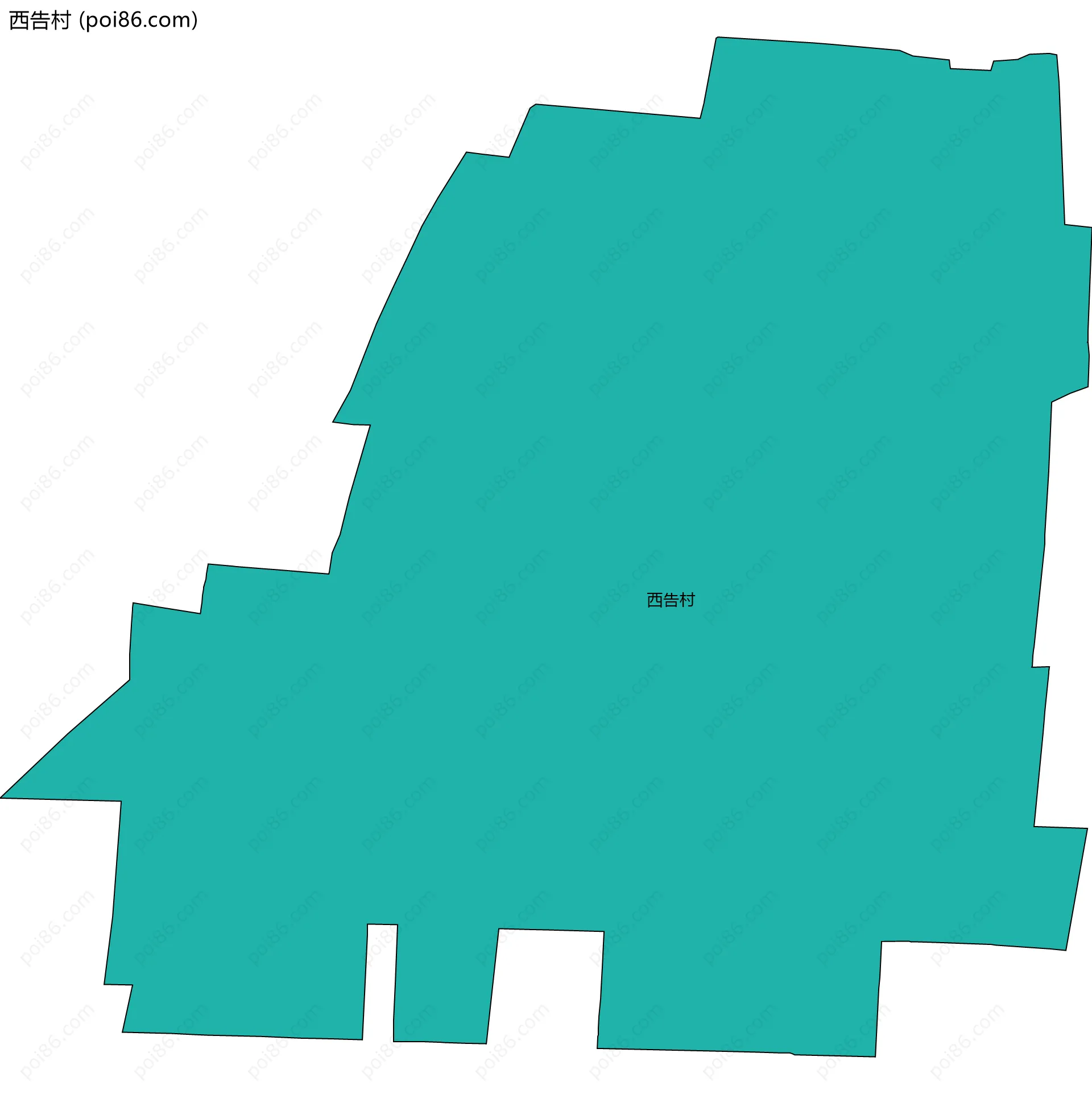 西告村边界地图