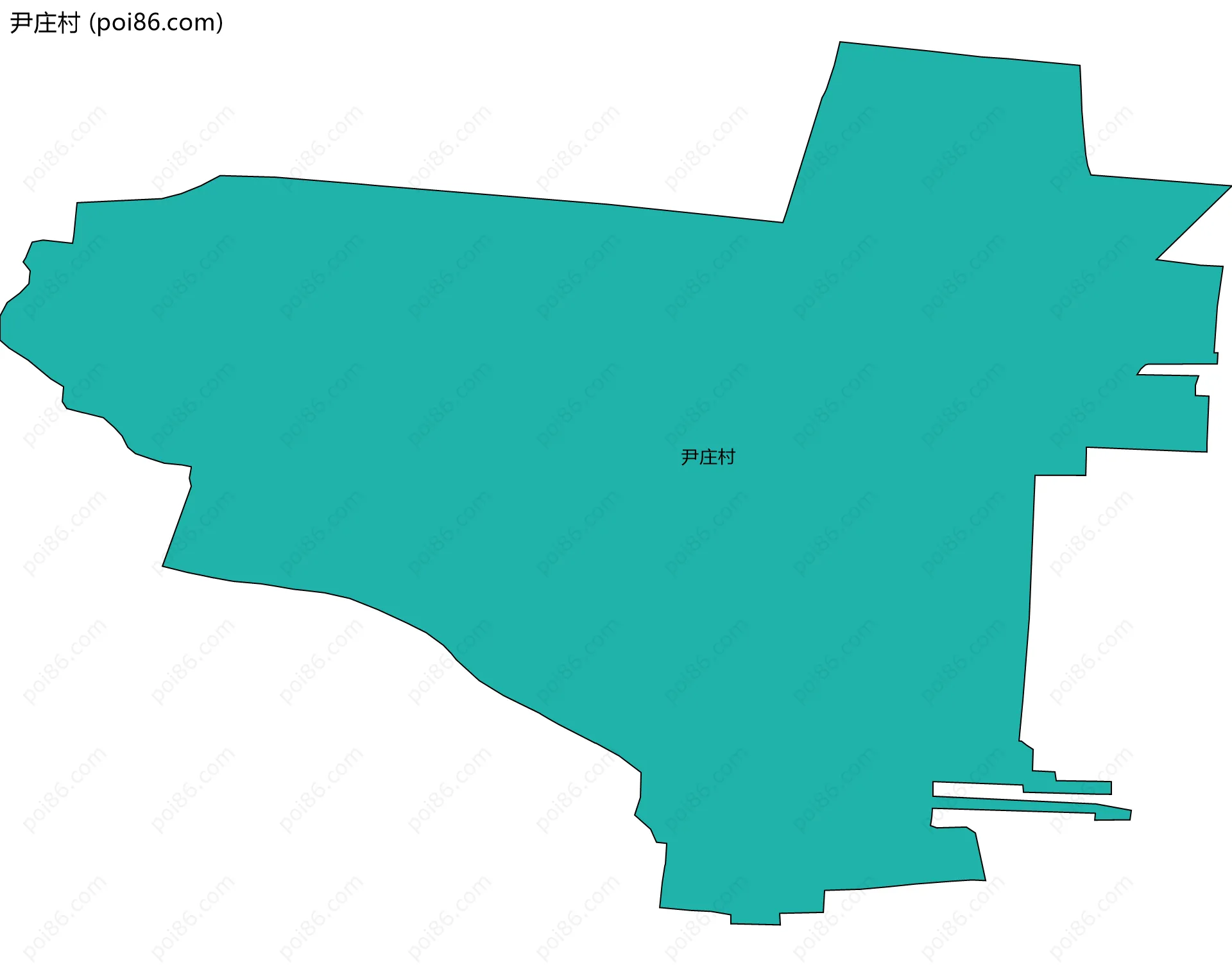 尹庄村边界地图