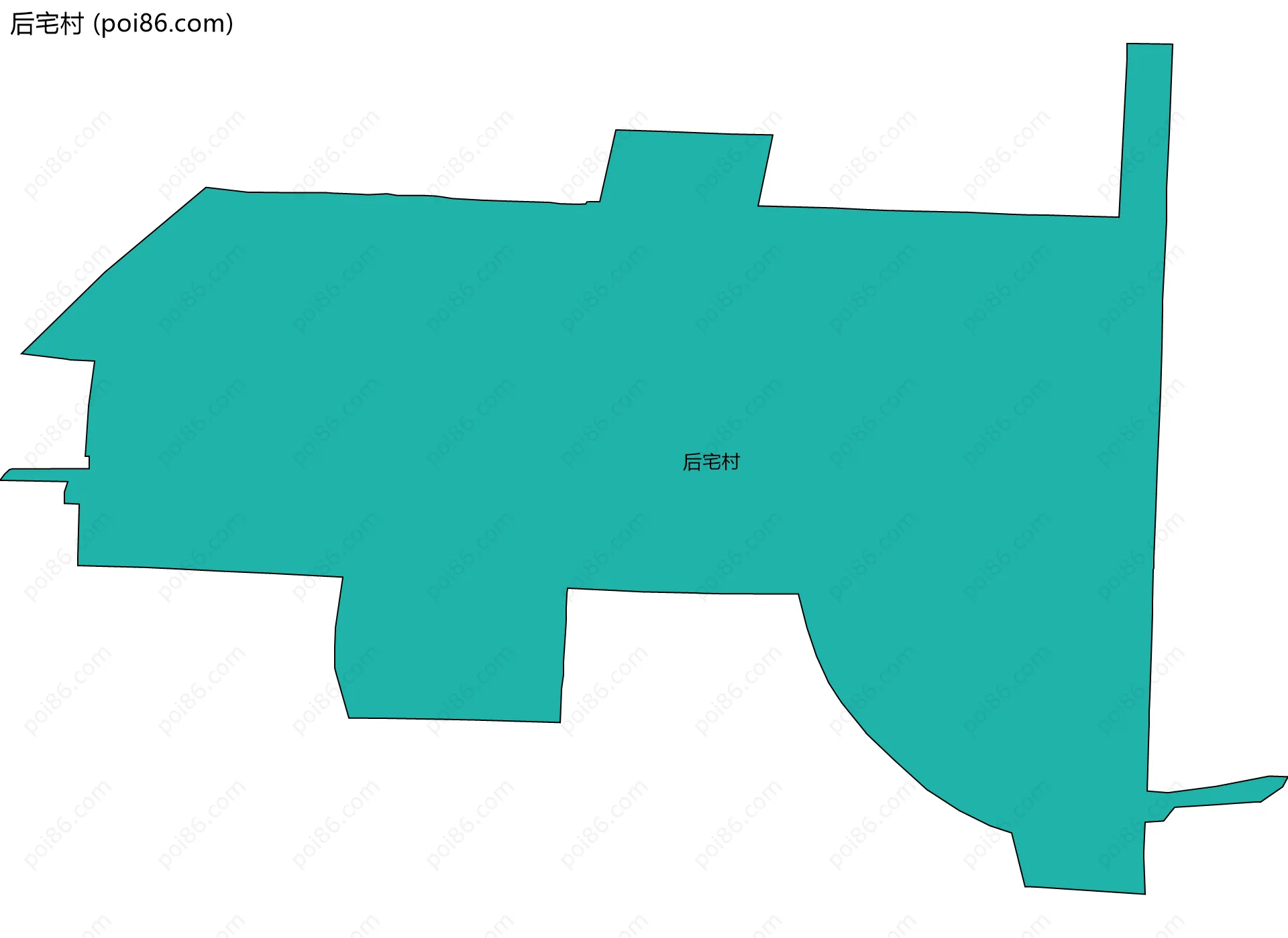 后宅村边界地图