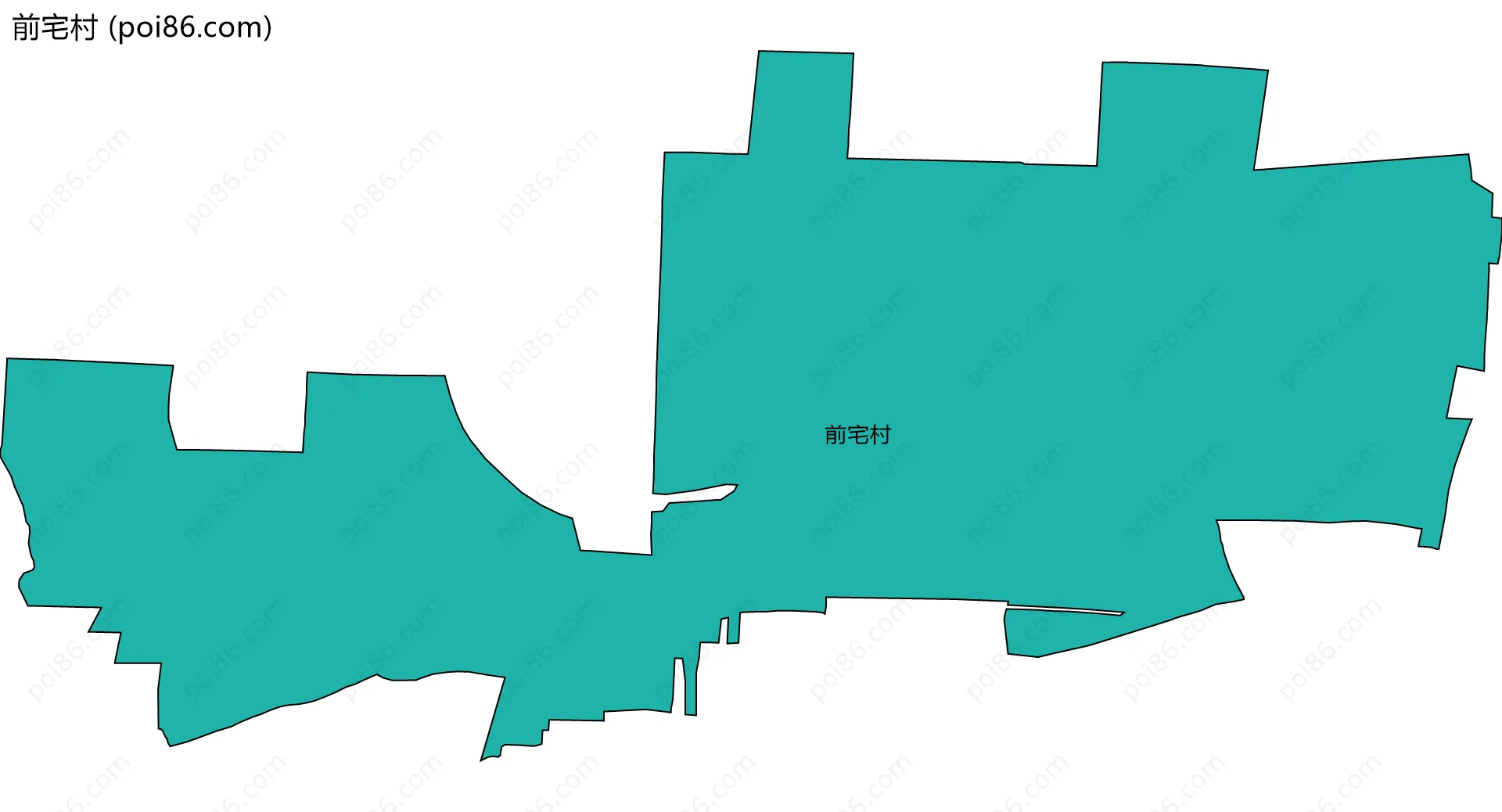 前宅村边界地图