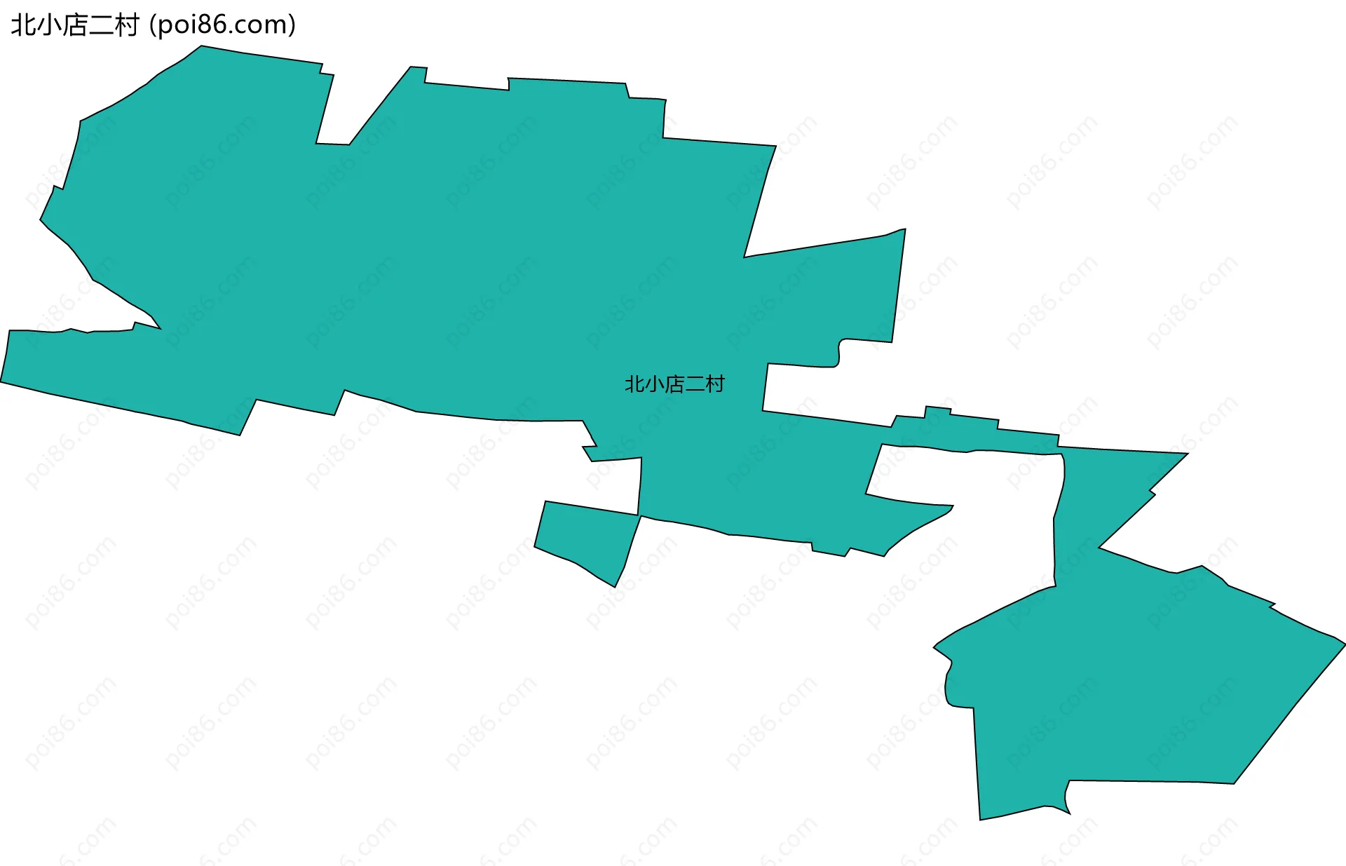 北小店二村边界地图