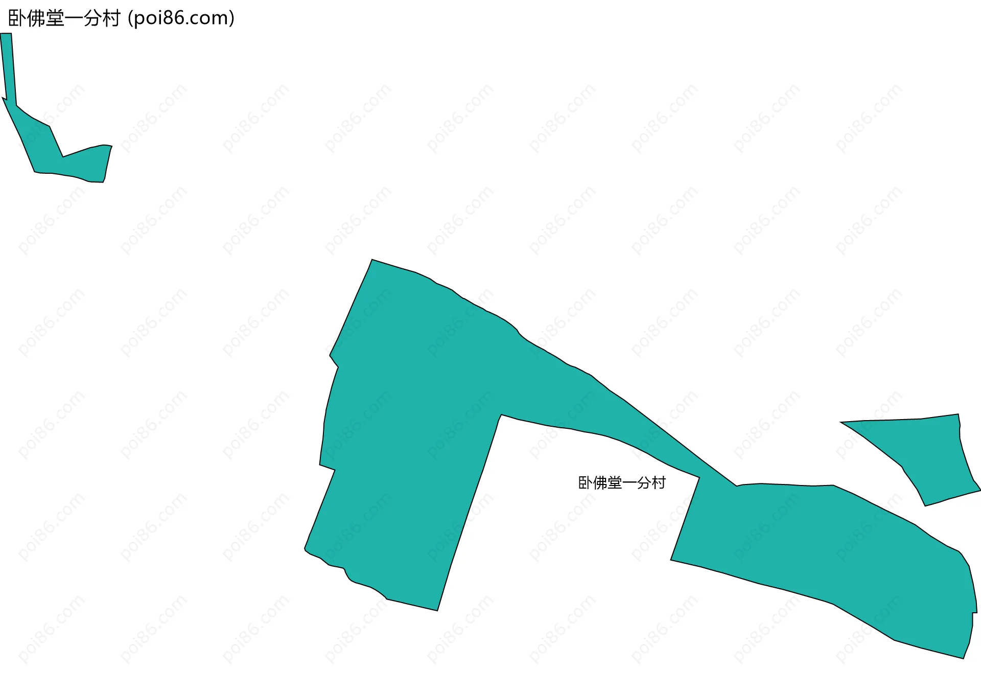 卧佛堂一分村边界地图